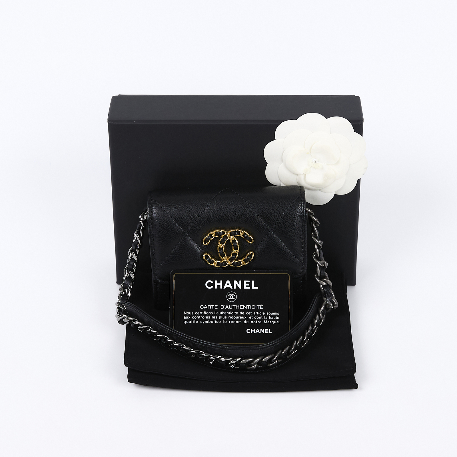 香奈兒 CHANEL 19 Mini 肩背包 斜背包 AP2409 黑19鍊包 原廠盒子/防塵袋/保證卡