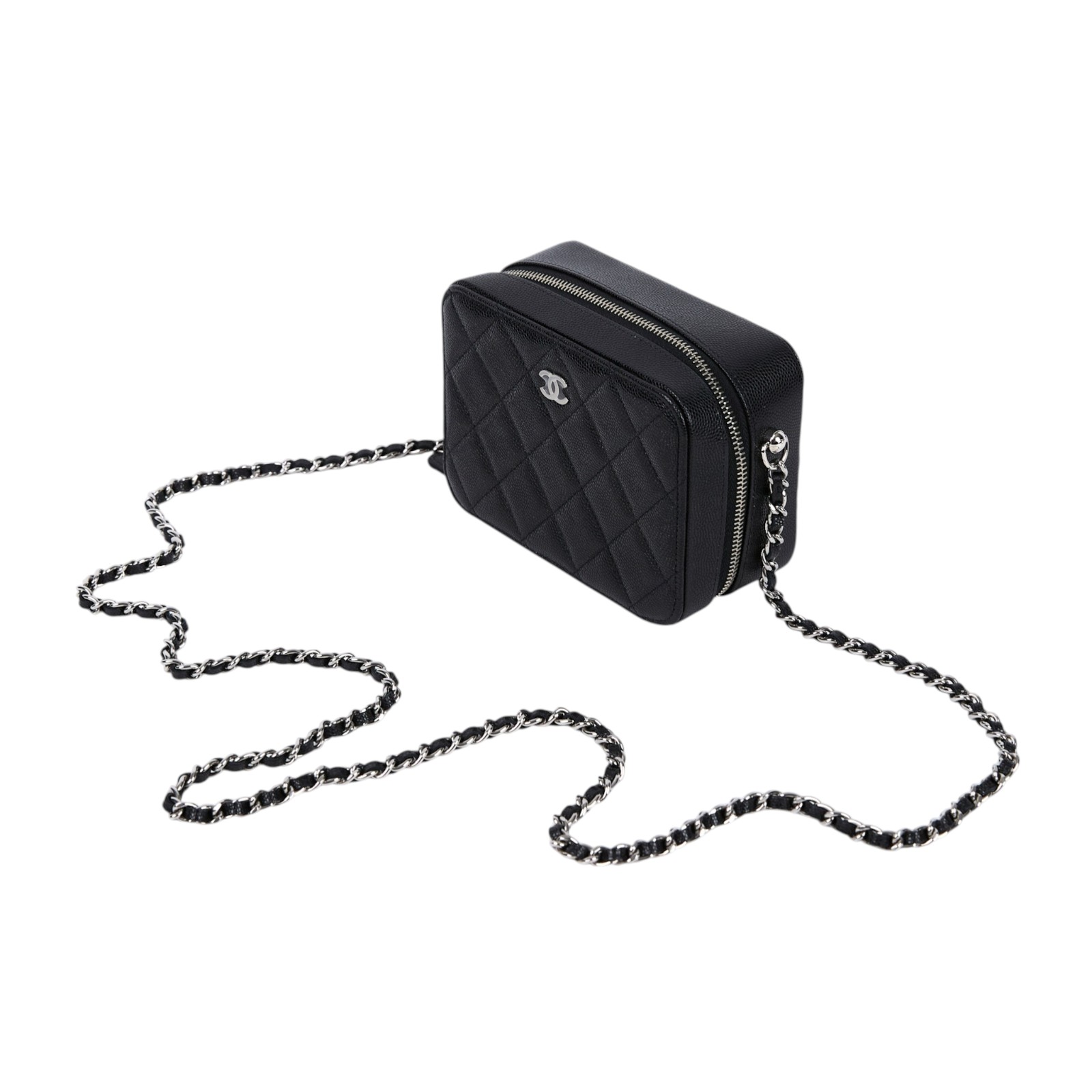 香奈兒 CHANEL CC LOGO 相機包 斜背包 AP2426 Y33351 31開黑荔枝相機包 原廠盒子/防塵袋/保證卡/購買證明