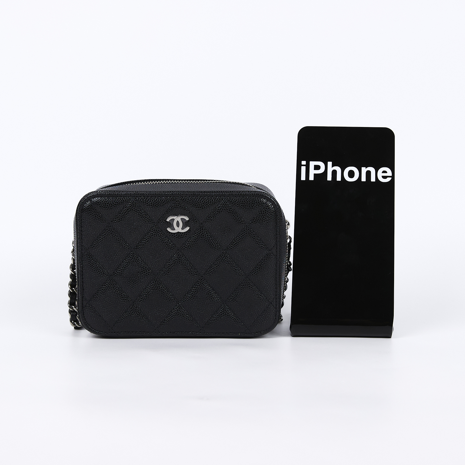 香奈兒 CHANEL CC LOGO 相機包 斜背包 AP2426 Y33351 31開黑荔枝相機包 原廠盒子/防塵袋/保證卡/購買證明