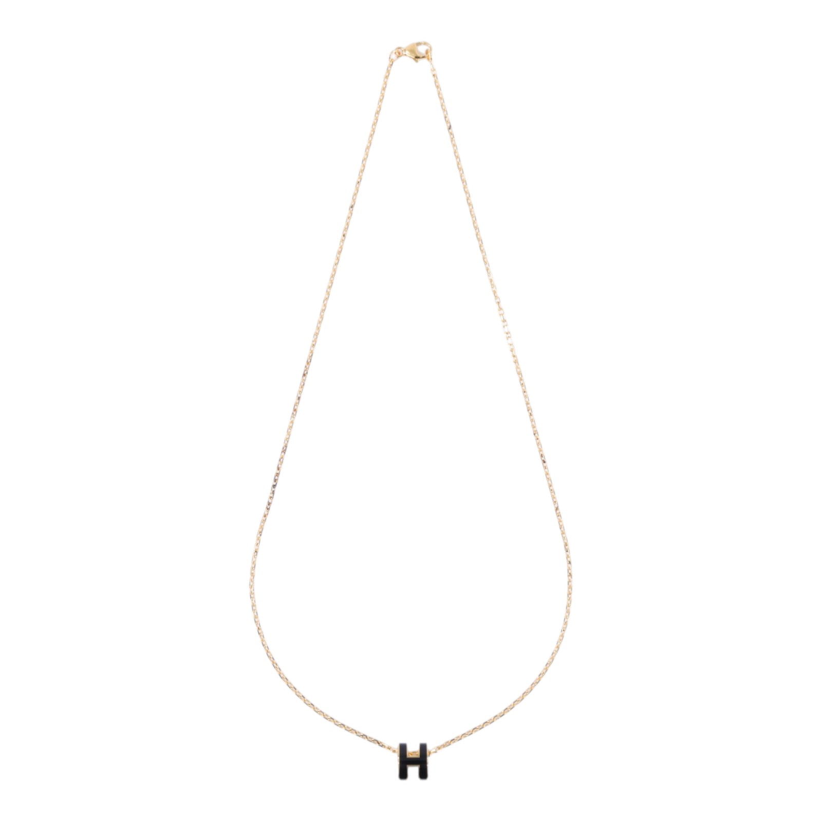 愛馬仕 Hermes Mini Pop H 墜飾 黑色 H147992Fv03 /GD0231 黑金MINI POP H項鍊 原廠盒子/底襯