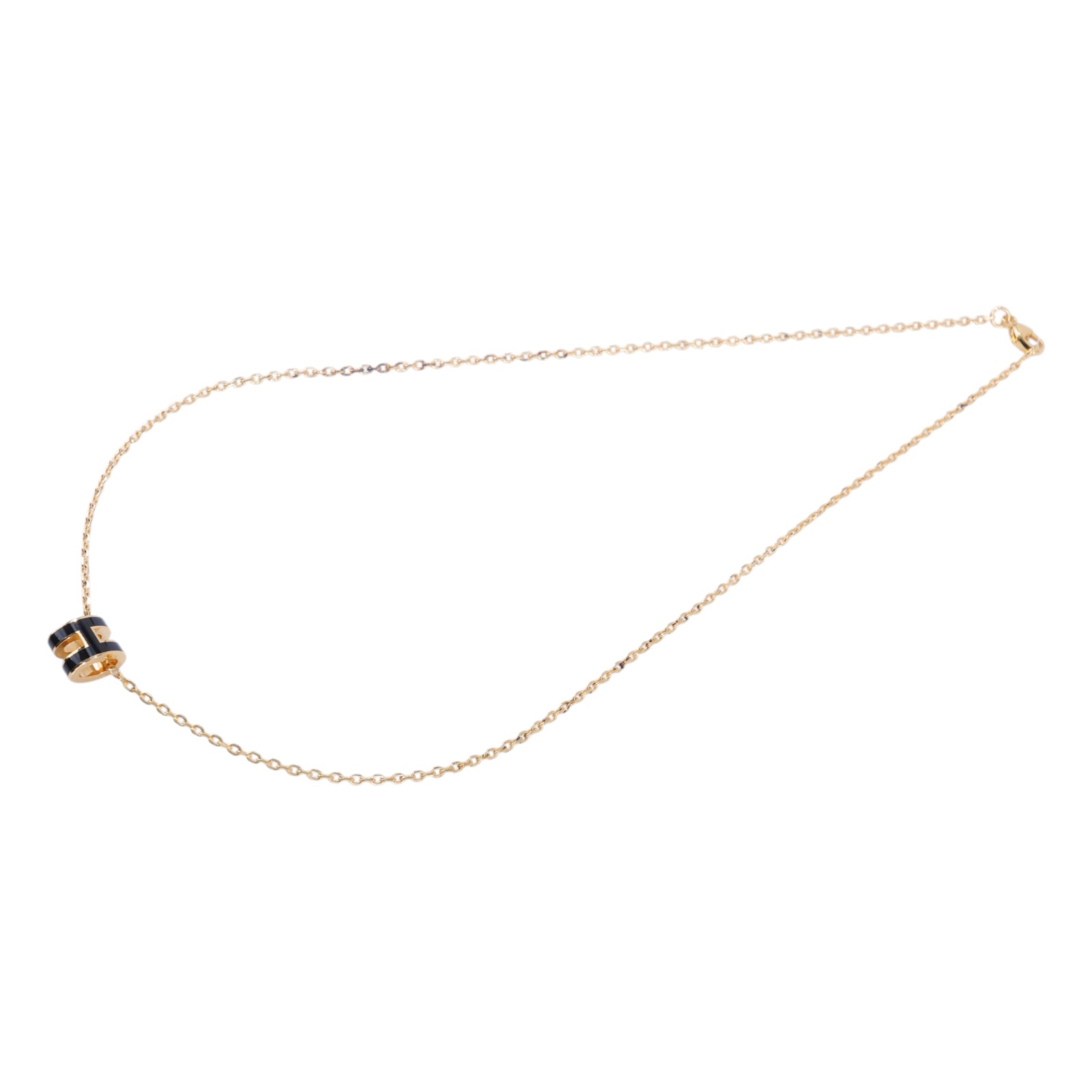 愛馬仕 Hermes Mini Pop H 墜飾 黑色 H147992Fv03 /GD0231 黑金MINI POP H項鍊 原廠盒子/底襯