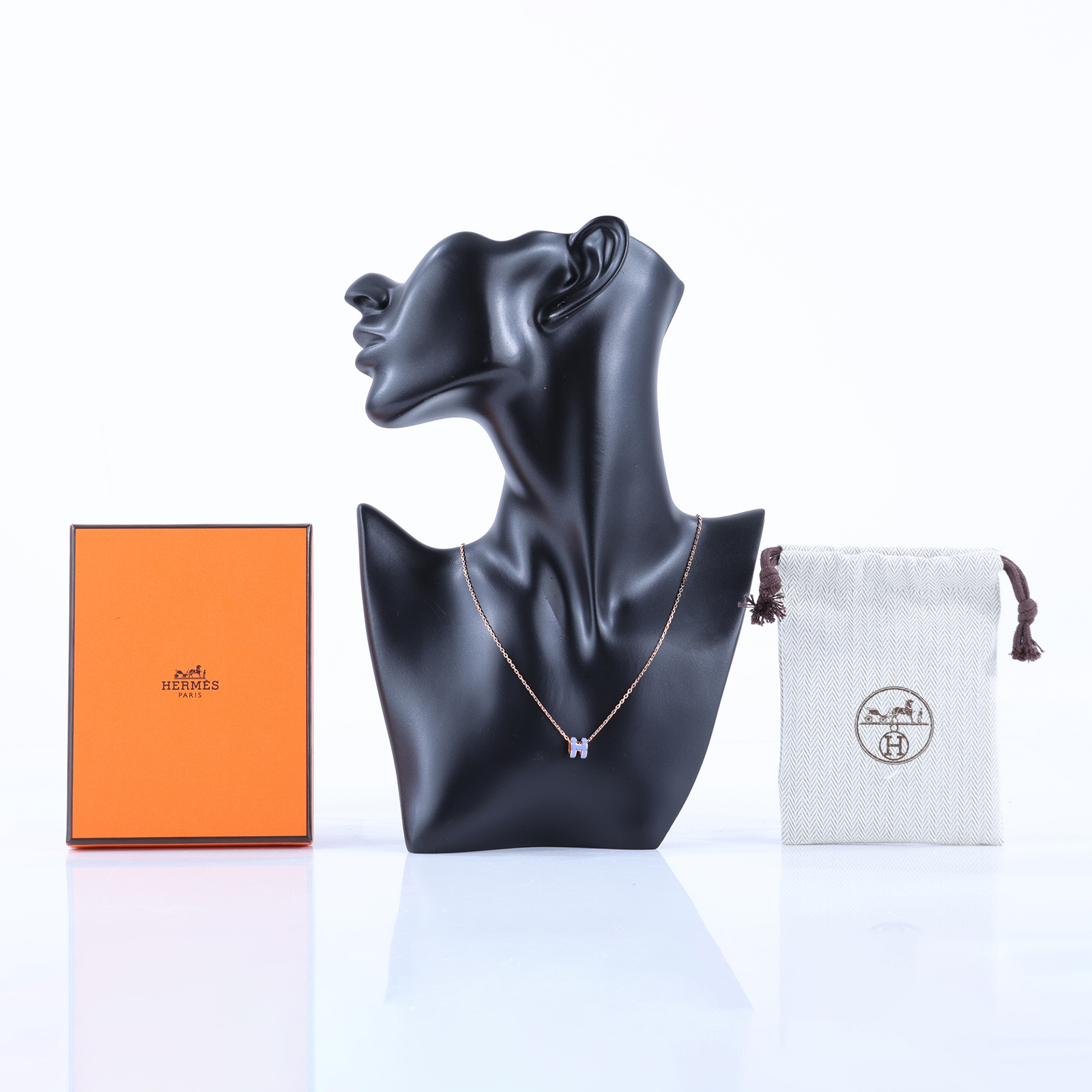 愛馬仕 Hermes Mini Pop H 墜飾 POPHPMINI GD1211 紫MINI POP H項鍊 原廠盒子/防塵袋