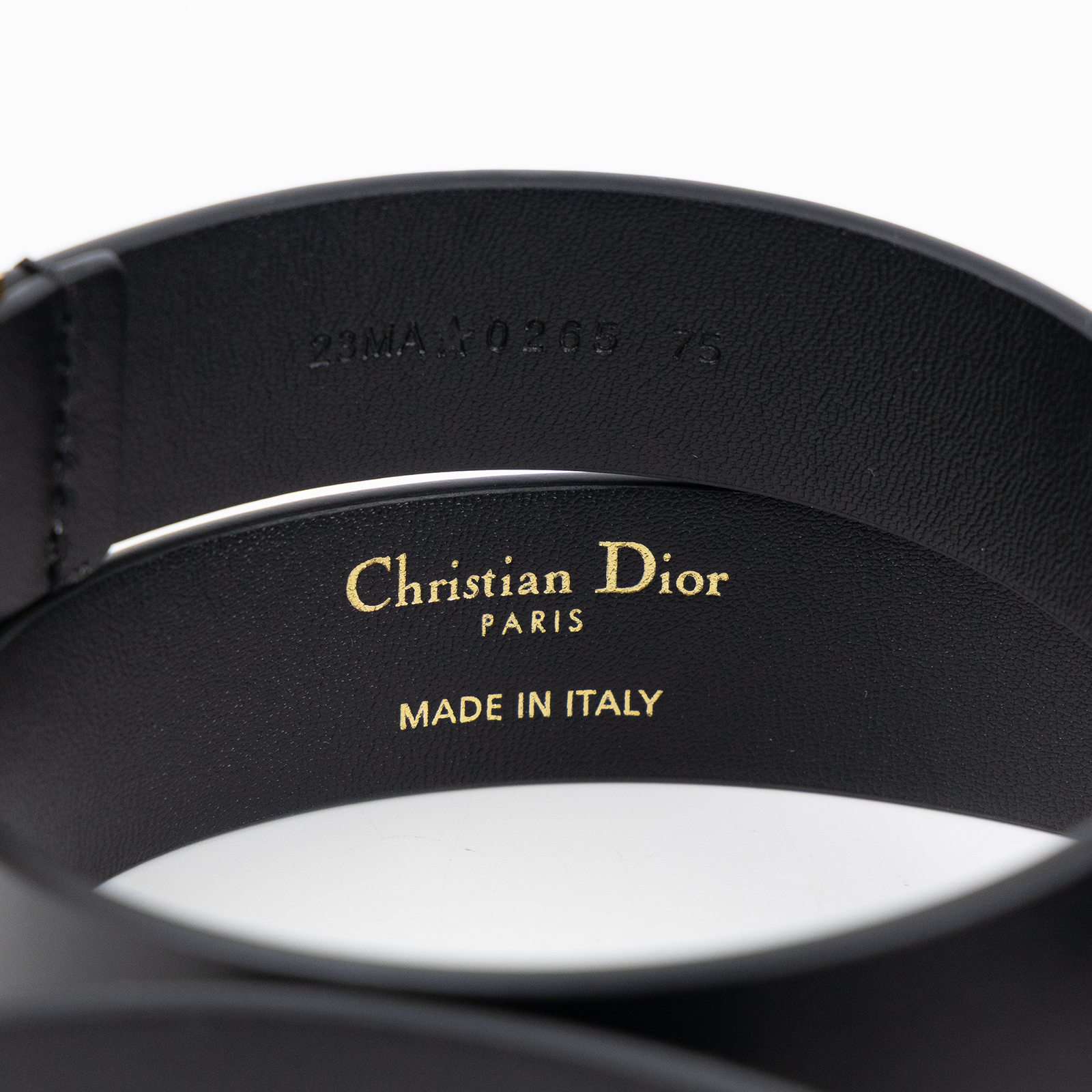 迪奧 CHRISTIAN DIOR 腰帶 B0723UBMO_75 黑小水鑽扣皮帶#75 防塵袋