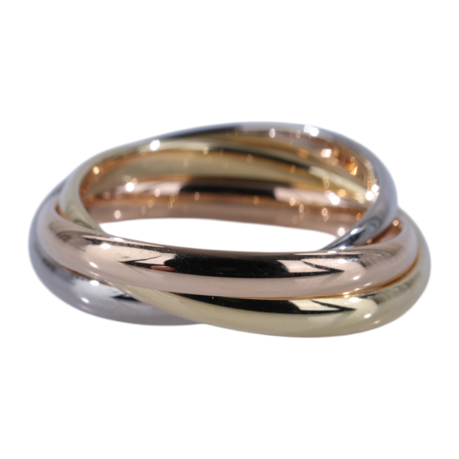 卡地亞 CARTIER Trinity 戒指 小型款 B4235154 TRINITY三環戒指細款 #54 防塵袋/原廠盒子2/購買證明影本