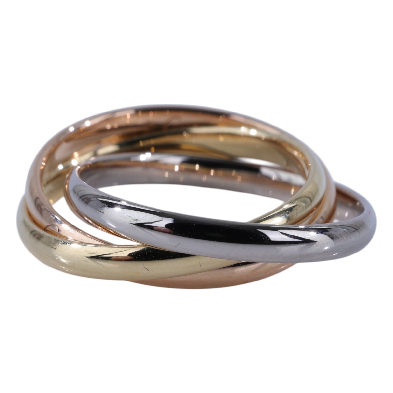 卡地亞 CARTIER Trinity 戒指 小型款 B4235154 TRINITY三環戒指細款 #54 防塵袋/原廠盒子2/購買證明影本