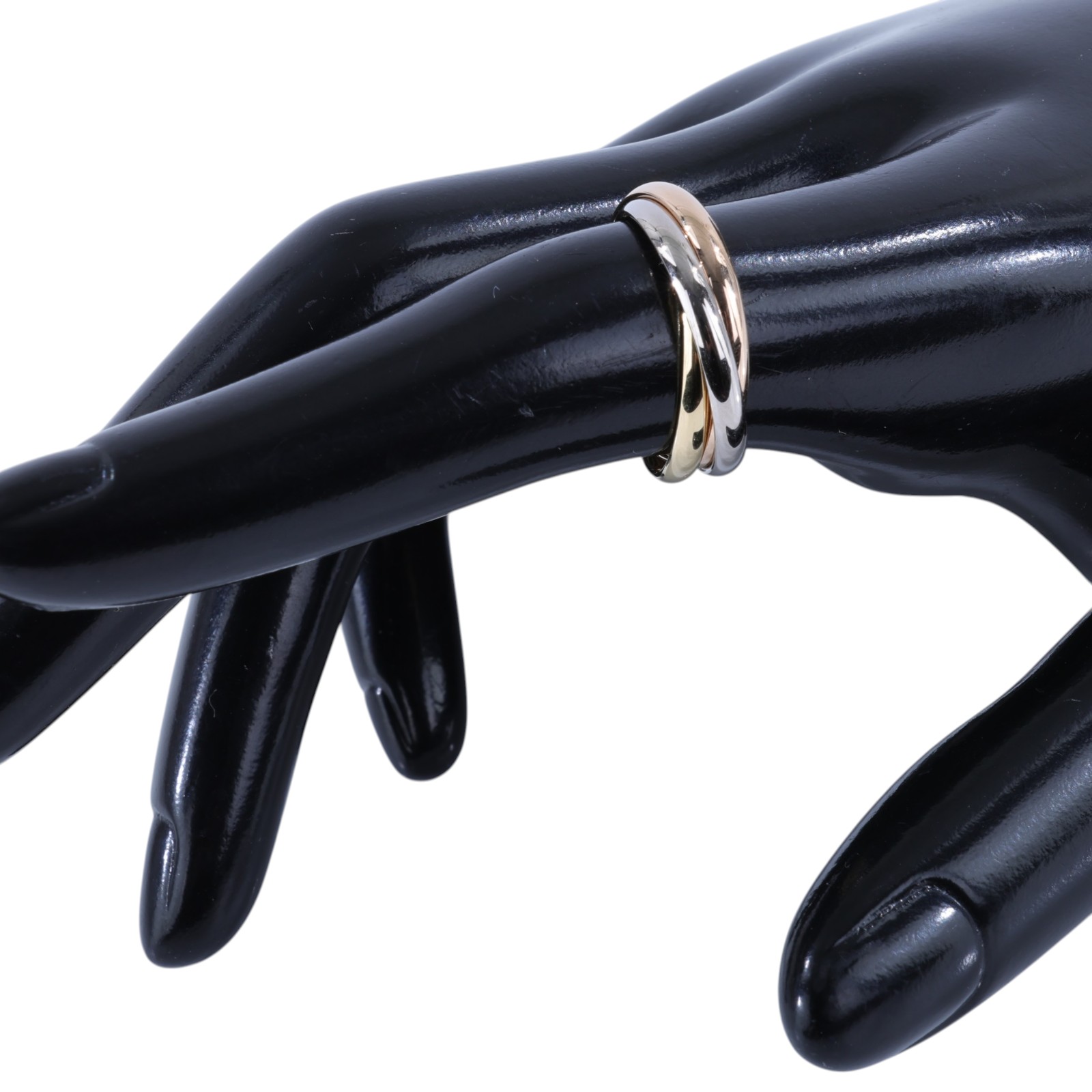 卡地亞 CARTIER Trinity 戒指 小型款 B4235154 TRINITY三環戒指細款 #54 防塵袋/原廠盒子2/購買證明影本