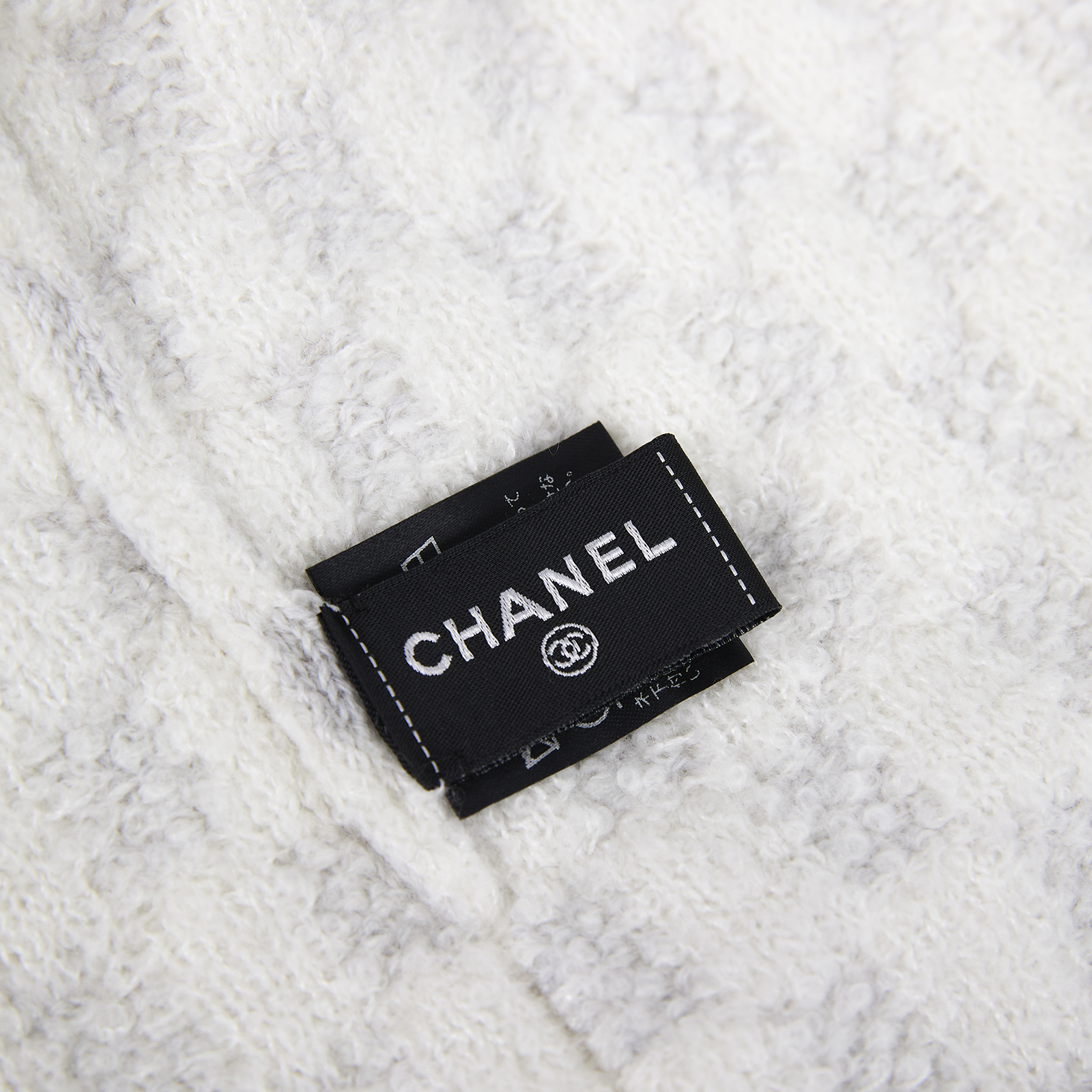 香奈兒 CHANEL 針織帽 AA8319 B08505 白灰黑LOGO毛帽 無附屬品