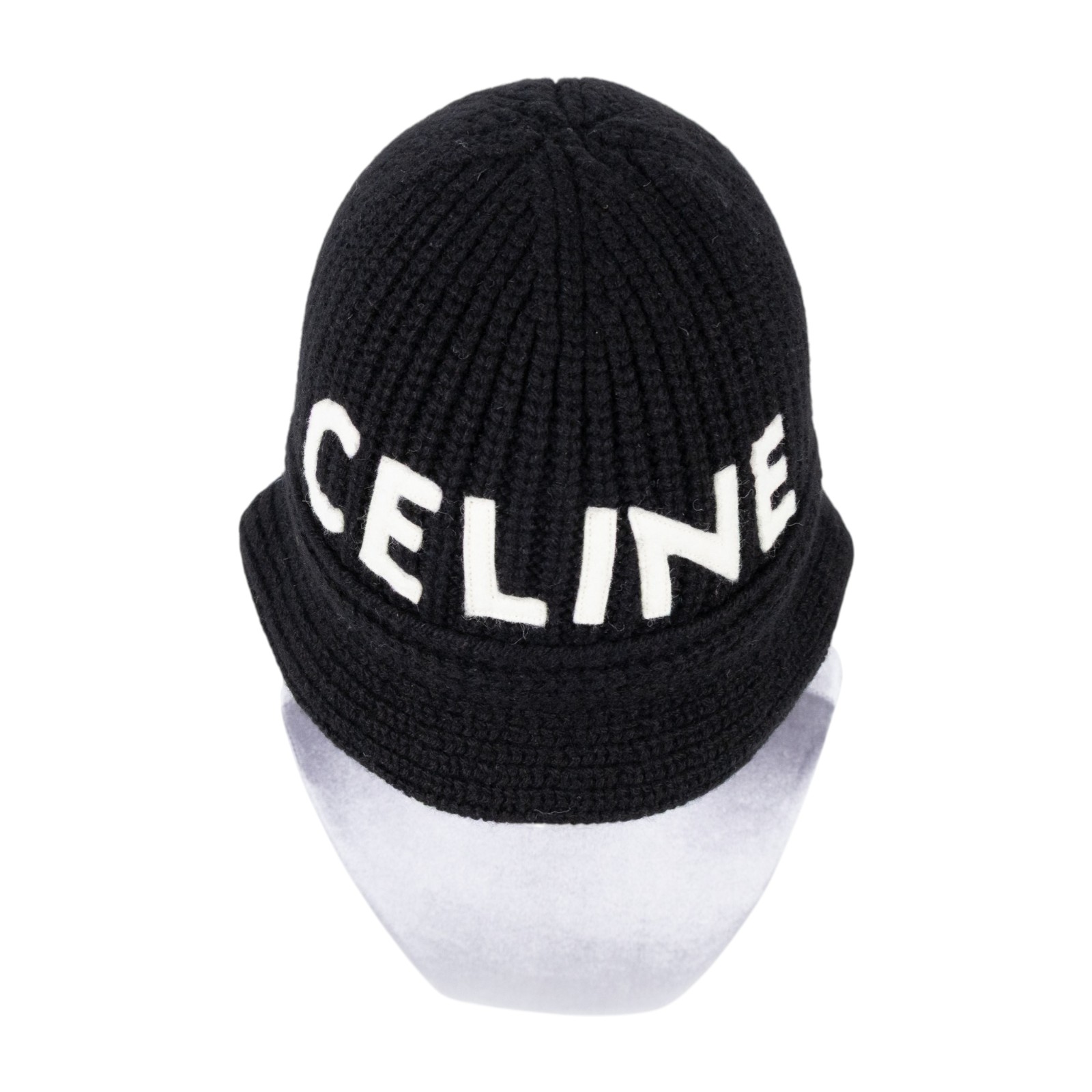 思琳 CELINE 針織帽 2A47T384D 黑白字LOGO漁夫毛帽 無附屬品