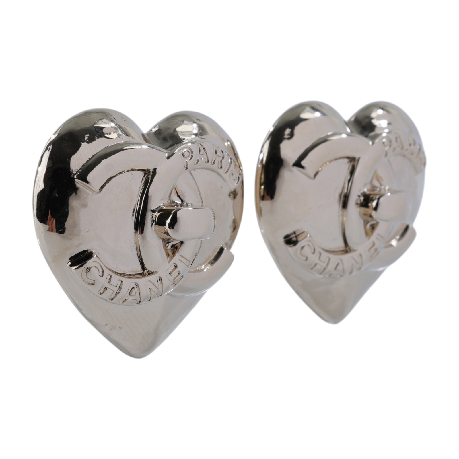 香奈兒 CHANEL CC LOGO 耳環 耳釘 B22B 金色雙C愛心耳環 原廠盒子/底襯