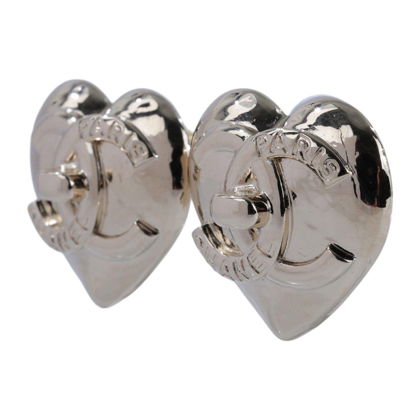 香奈兒 CHANEL CC LOGO 耳環 耳釘 B22B 金色雙C愛心耳環 原廠盒子/底襯