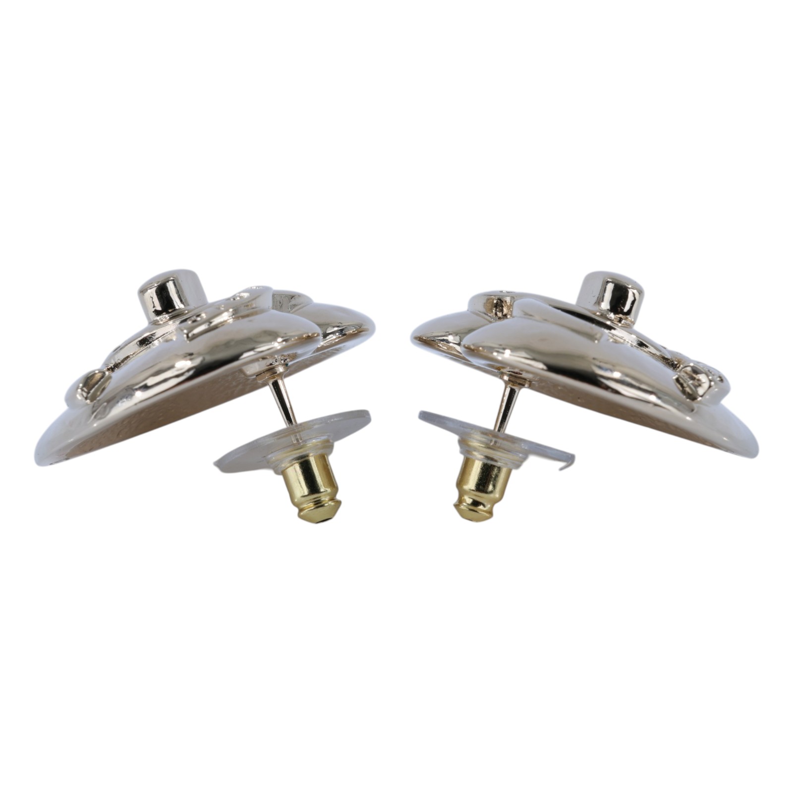 香奈兒 CHANEL CC LOGO 耳環 耳釘 B22B 金色雙C愛心耳環 原廠盒子/底襯