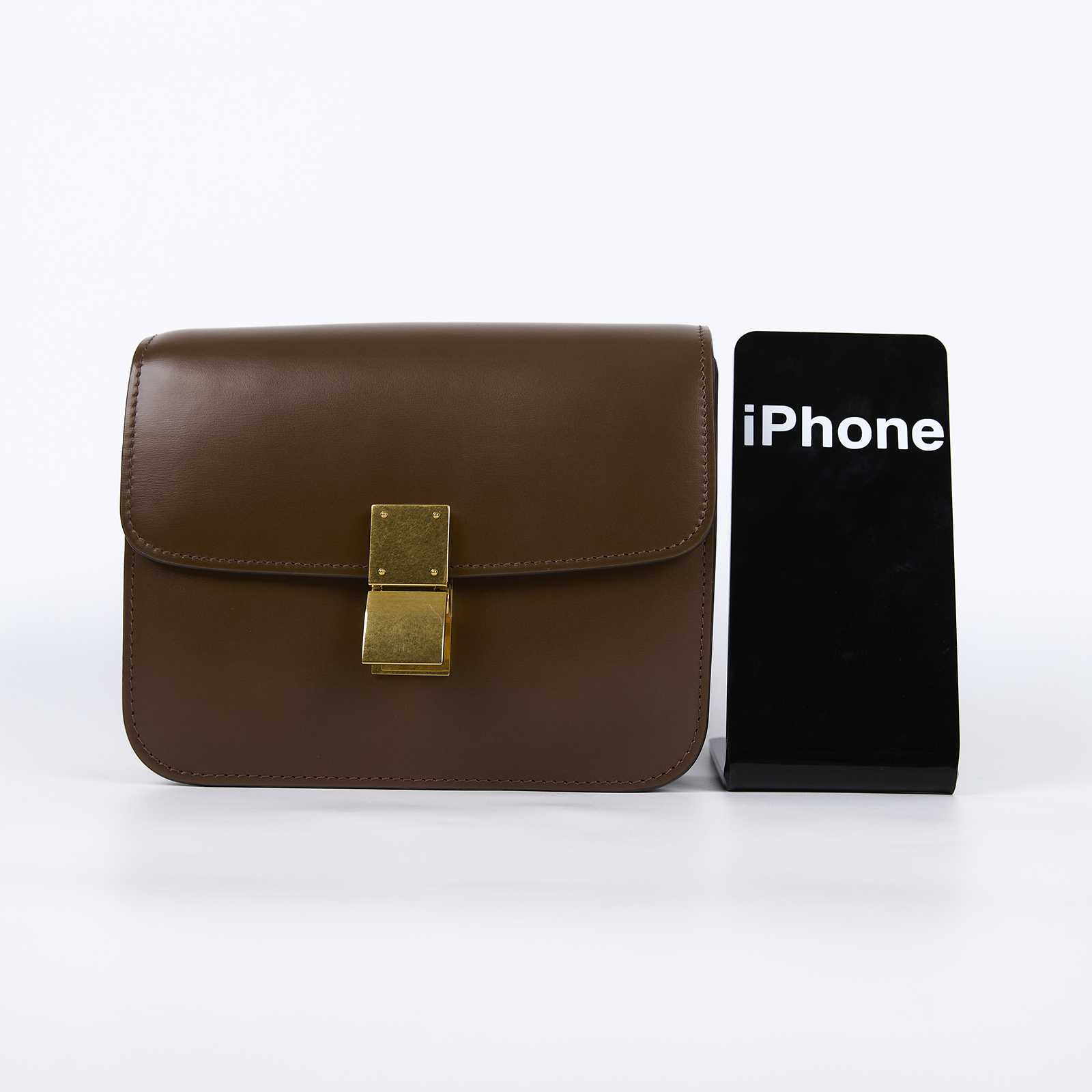 思琳 CELINE Classic Box Bag Teen 肩背包 斜背包 豆腐包 192523DLS 焦糖CLASSIC BOX TEEN 防塵袋