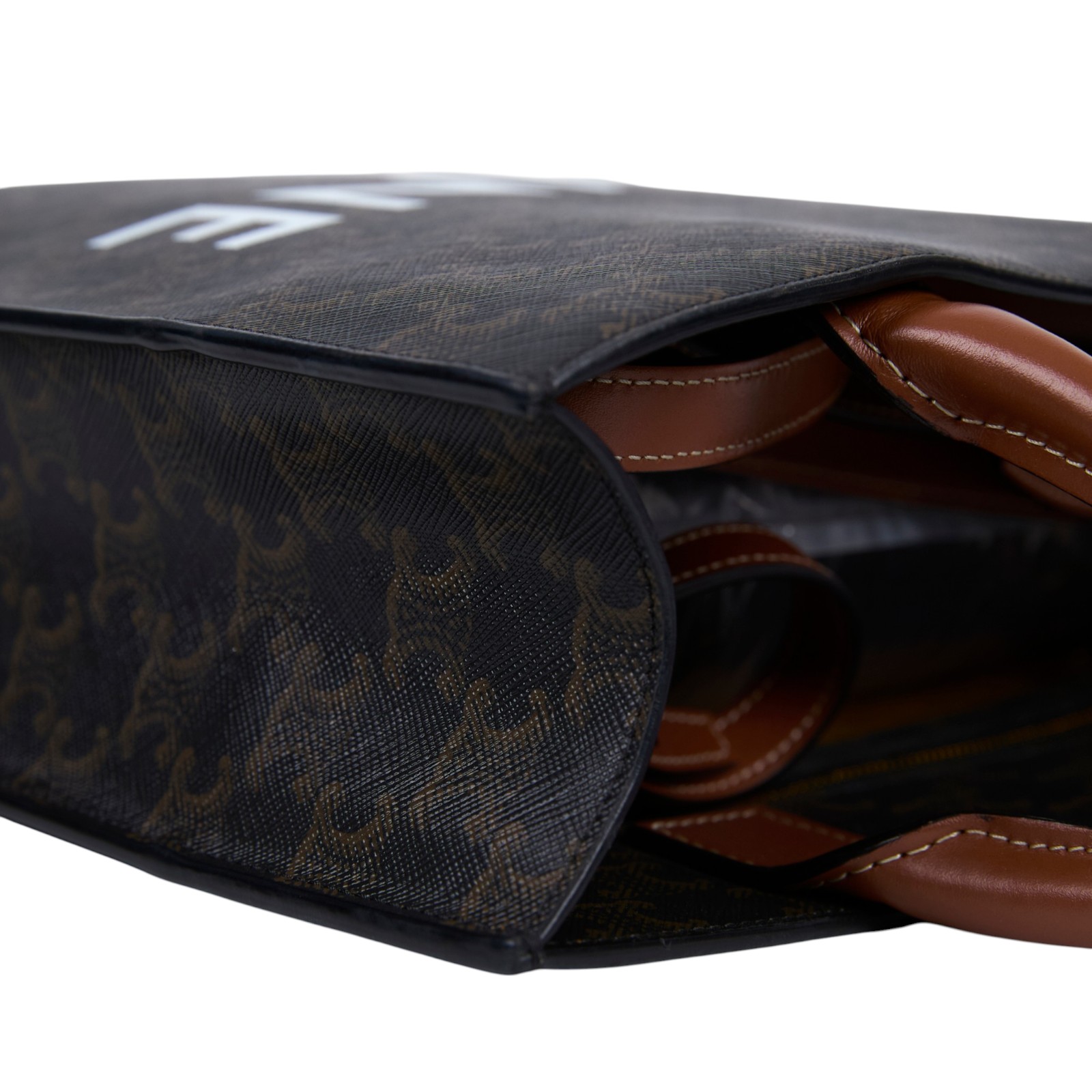 思琳 CELINE Triomphe帆布 小型 直式 Cabas 肩背 手提包 191542BZK 凱旋琴譜包 防塵袋