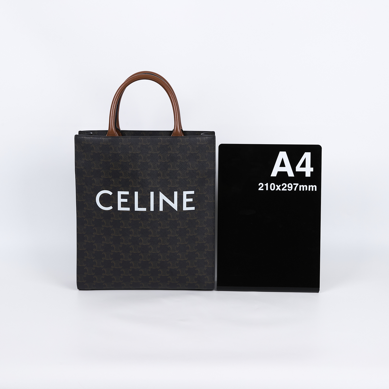 思琳 CELINE Triomphe帆布 小型 直式 Cabas 肩背 手提包 191542BZK 凱旋琴譜包 防塵袋