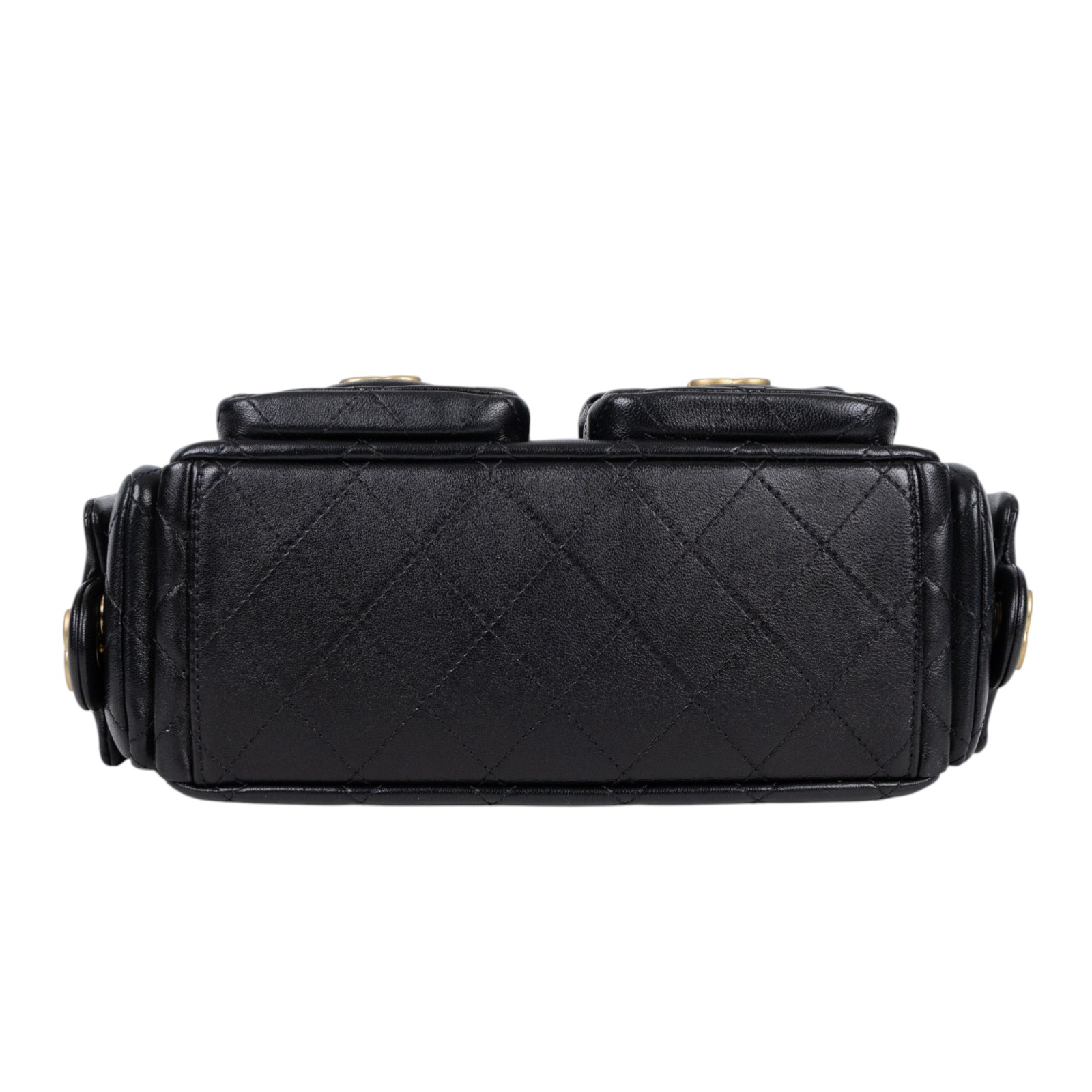 香奈兒 CHANEL 流浪包 AS5339 晶片款 黑金羊HOBO 原廠盒子/防塵袋