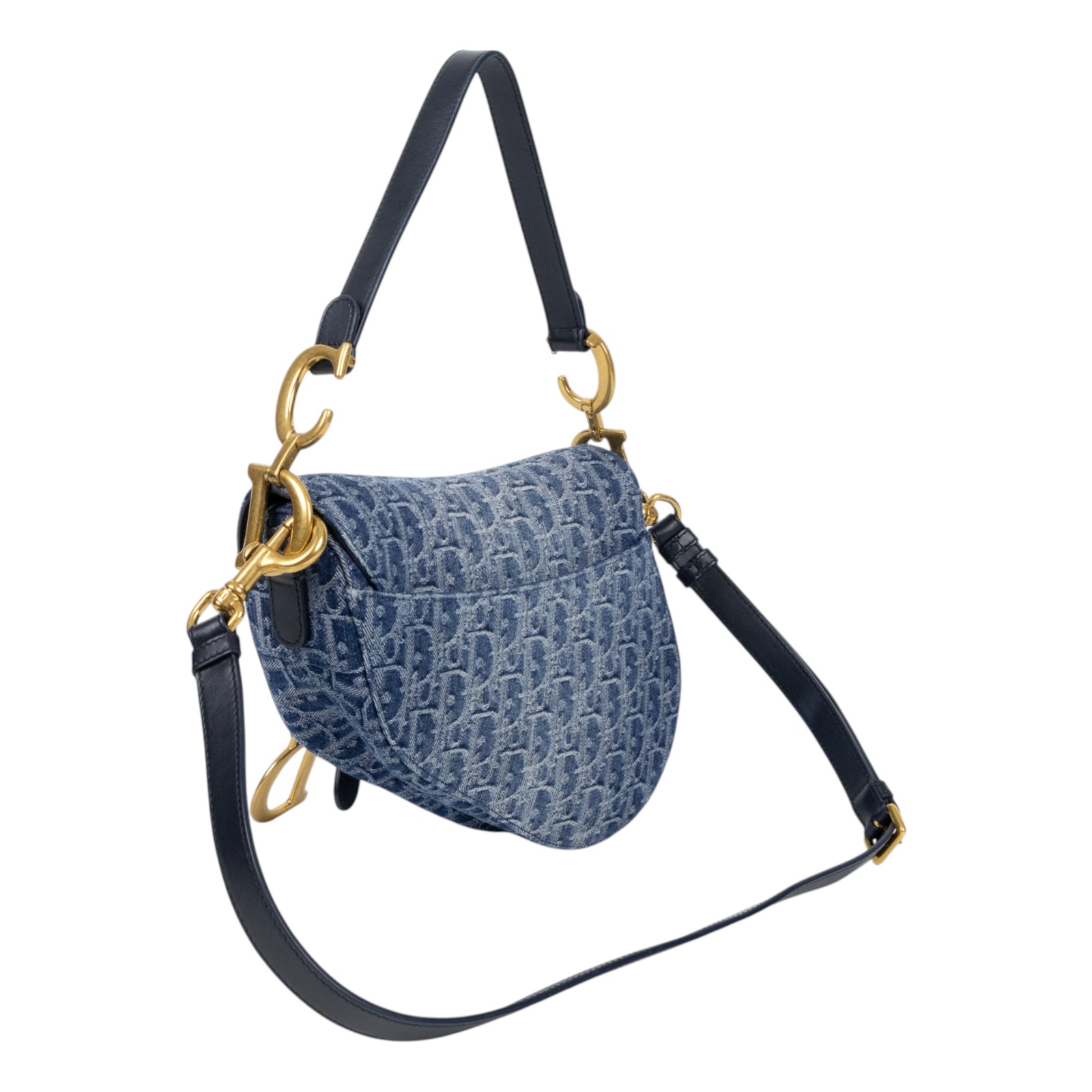 迪奧 CHRISTIAN DIOR Saddle 馬鞍包 M0455CDCE 單寧SADDLE 馬鞍包 原廠盒子/背帶