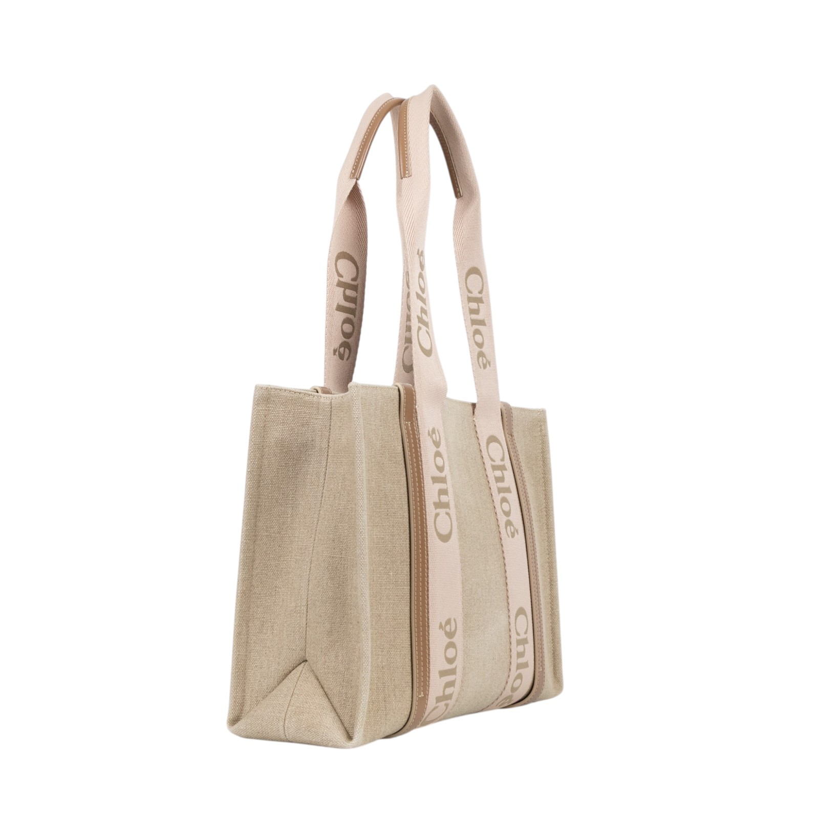 蔻依 CHLOE Medium Woody 手提包 中型 CHC23AS383L1726Y 粉棕WOODY MEDIUM 防塵袋/保證卡/換購單