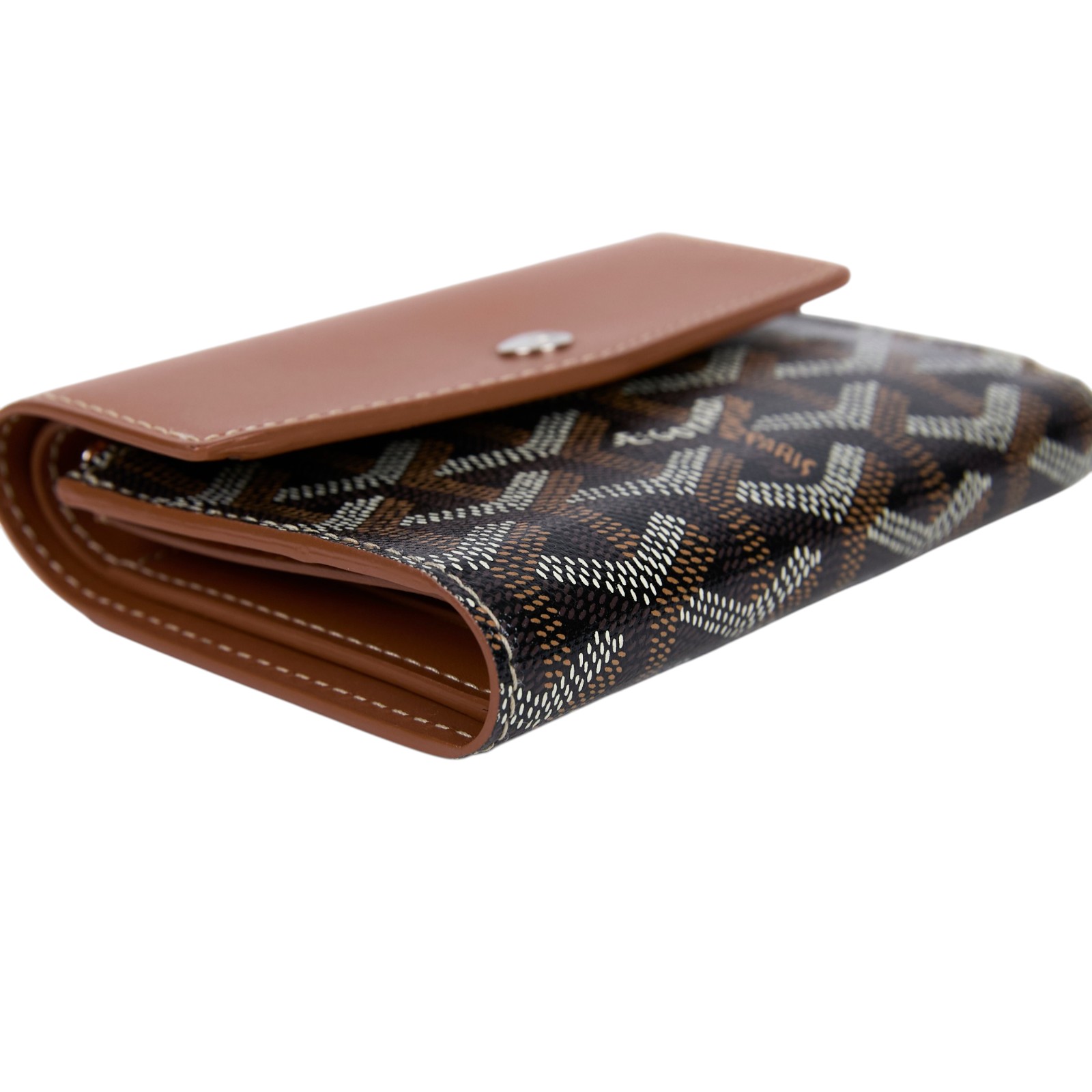 高雅德 GOYARD Saint Gabriel 錢包 三折 短夾 STGABRPMLTY 棕Saint Gabriel三折短夾 原廠盒子/國外購買證明影本