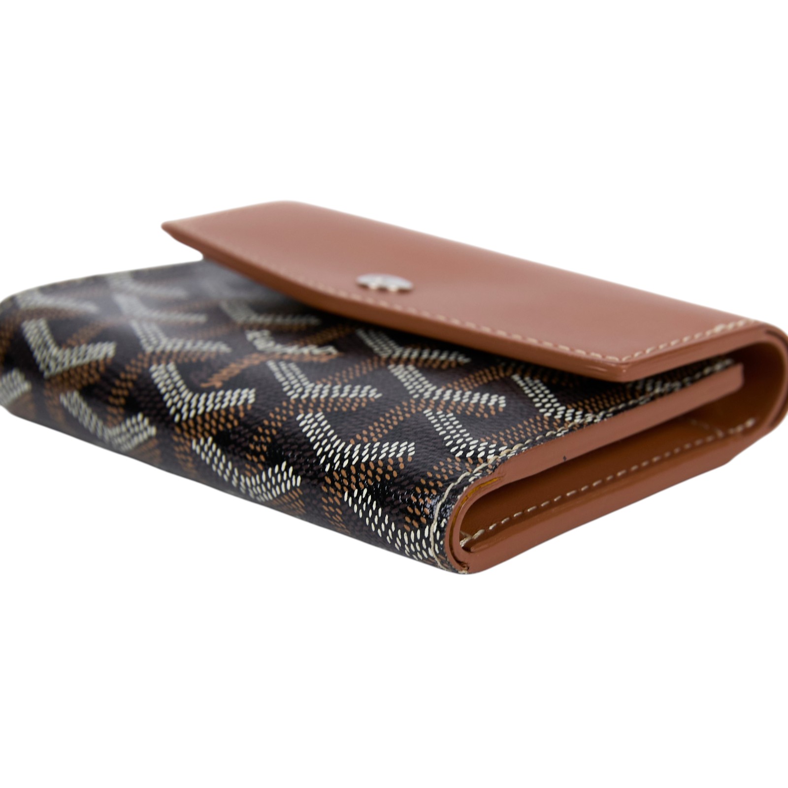 高雅德 GOYARD Saint Gabriel 錢包 三折 短夾 STGABRPMLTY 棕Saint Gabriel三折短夾 原廠盒子/國外購買證明影本