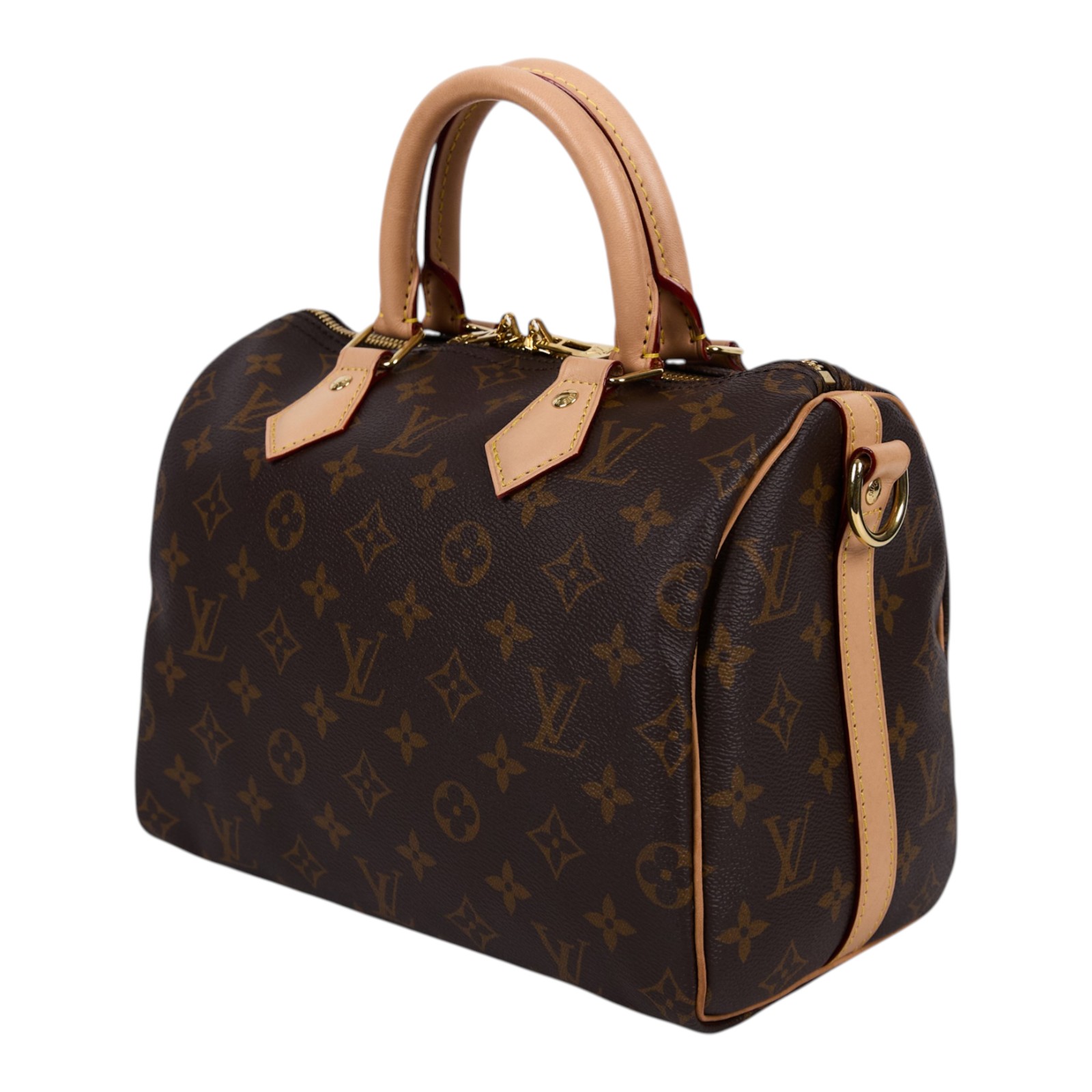 路易威登 LOUIS VUITTON Speedy Bandoulière  25 經典帆布 手提 斜背 波士頓包 M41113 晶片款  原廠盒子/防塵袋/鎖組 /背帶