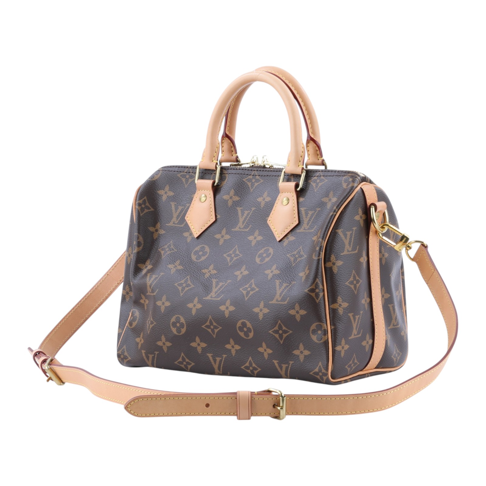 路易威登 LOUIS VUITTON Speedy Bandoulière  25 經典帆布 手提 斜背 波士頓包 M41113  防塵袋/鎖組/背帶