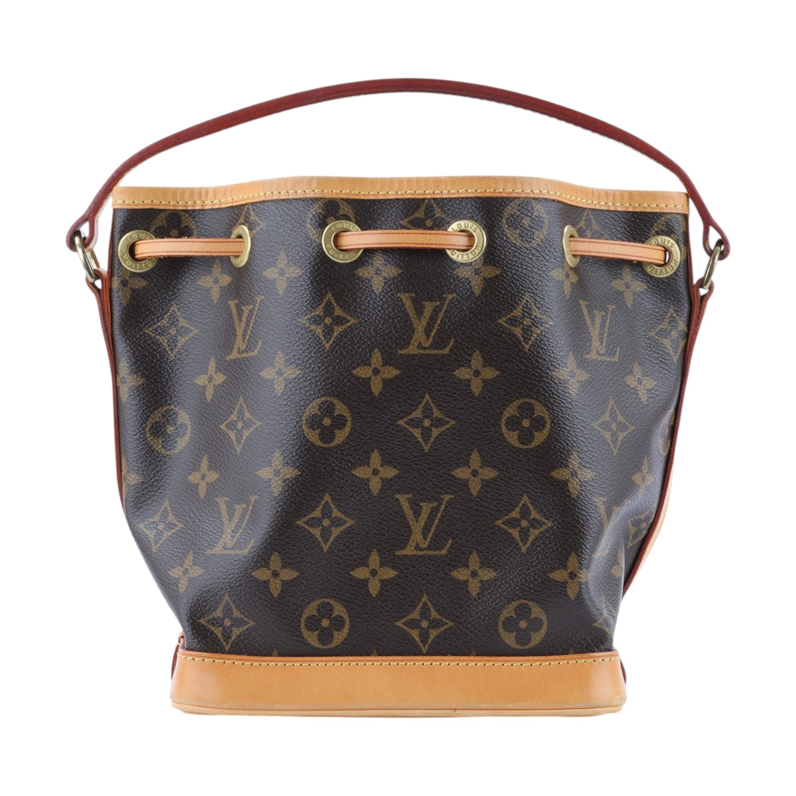 路易威登 LOUIS VUITTON MINI Noé 原花 束口水桶包 M42227 原花手提水桶 無附屬品