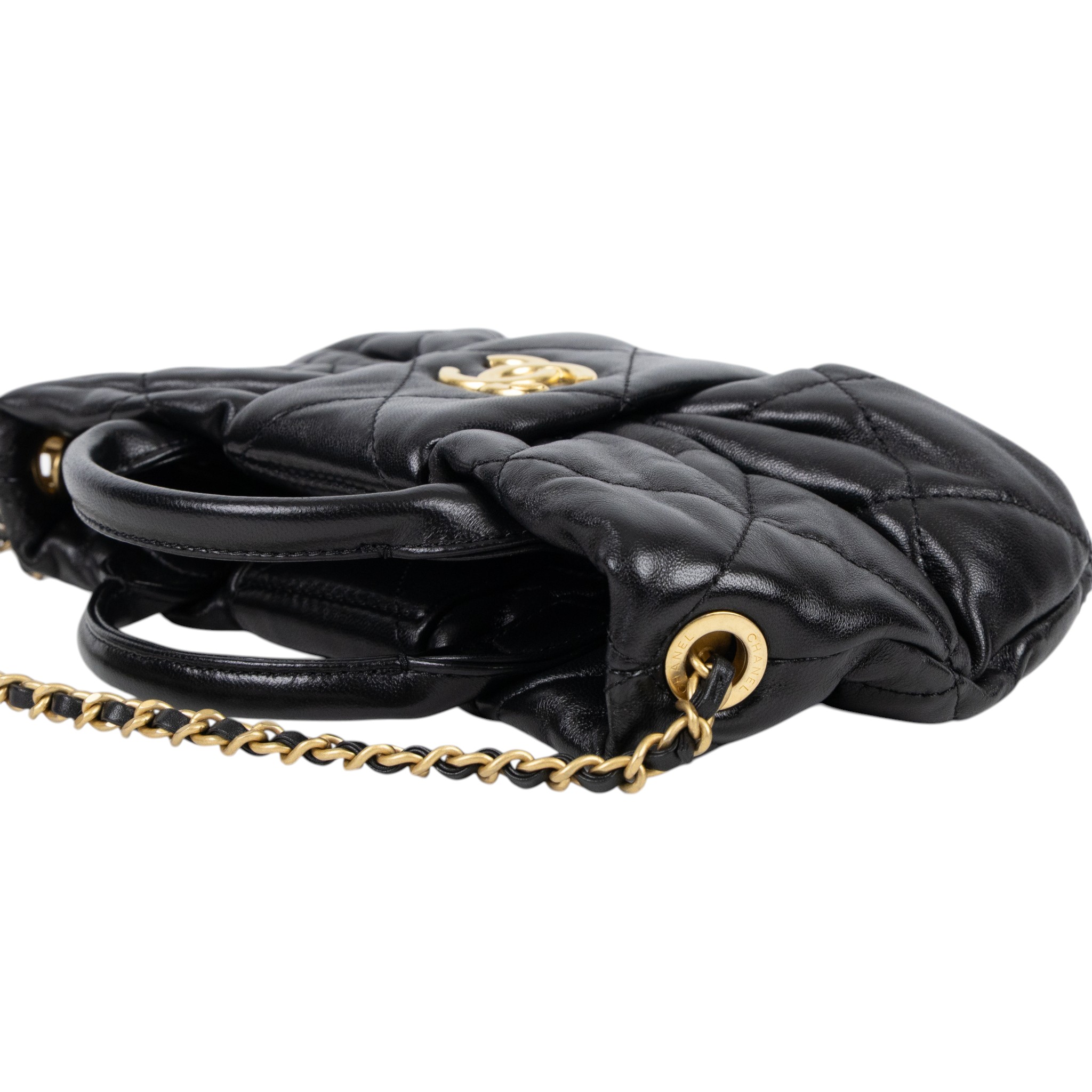 香奈兒 CHANEL 25K Coco Mark 手提包 肩背包 AS5849 晶片款 黑金蝴蝶結包 防塵袋