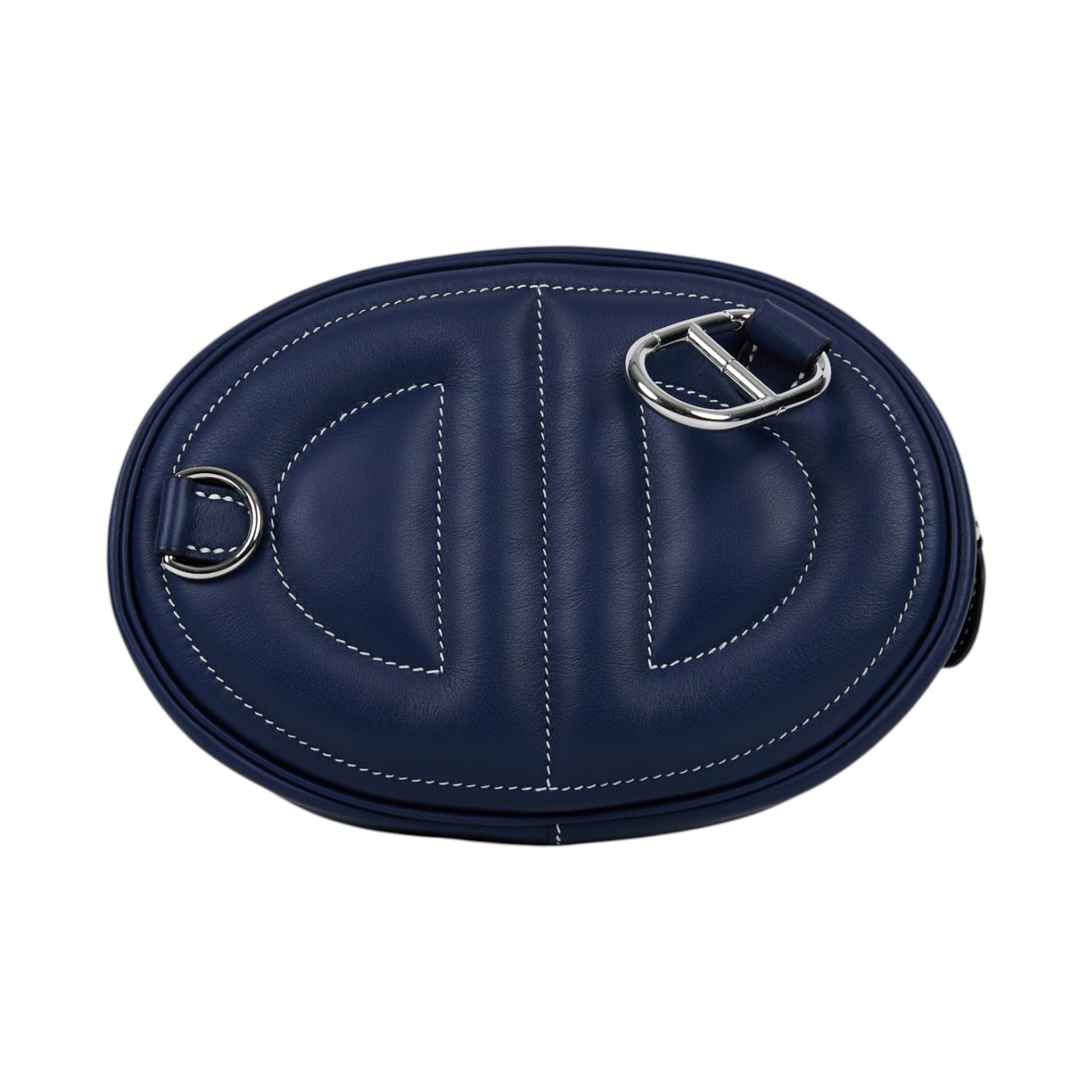 愛馬仕 Hermes In The Loop  豬鼻 腰包 銀色五金 H079223CKAG / Y刻藍IN THE LOOP BANANE 原廠盒子/防塵袋