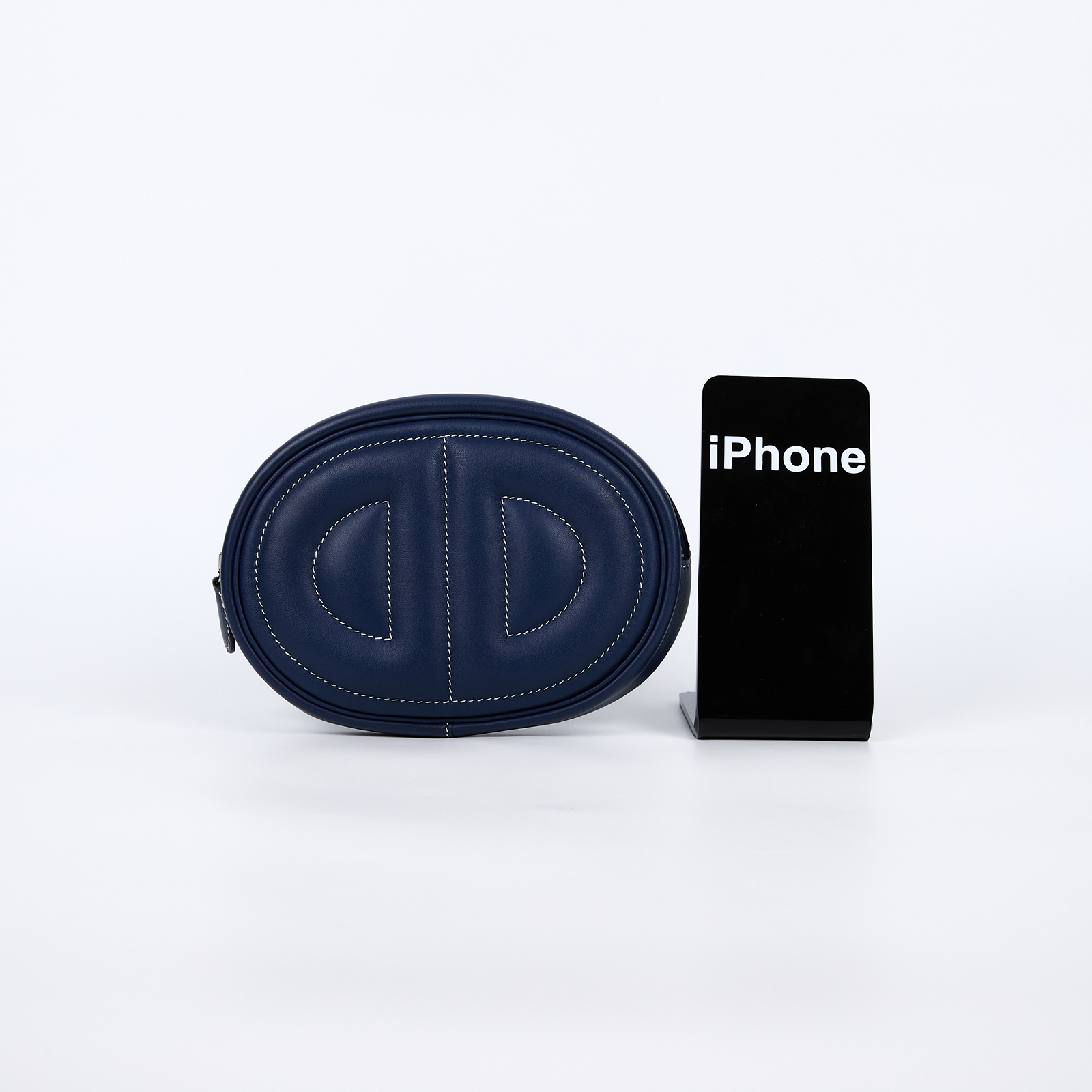 愛馬仕 Hermes In The Loop  豬鼻 腰包 銀色五金 H079223CKAG / Y刻藍IN THE LOOP BANANE 原廠盒子/防塵袋