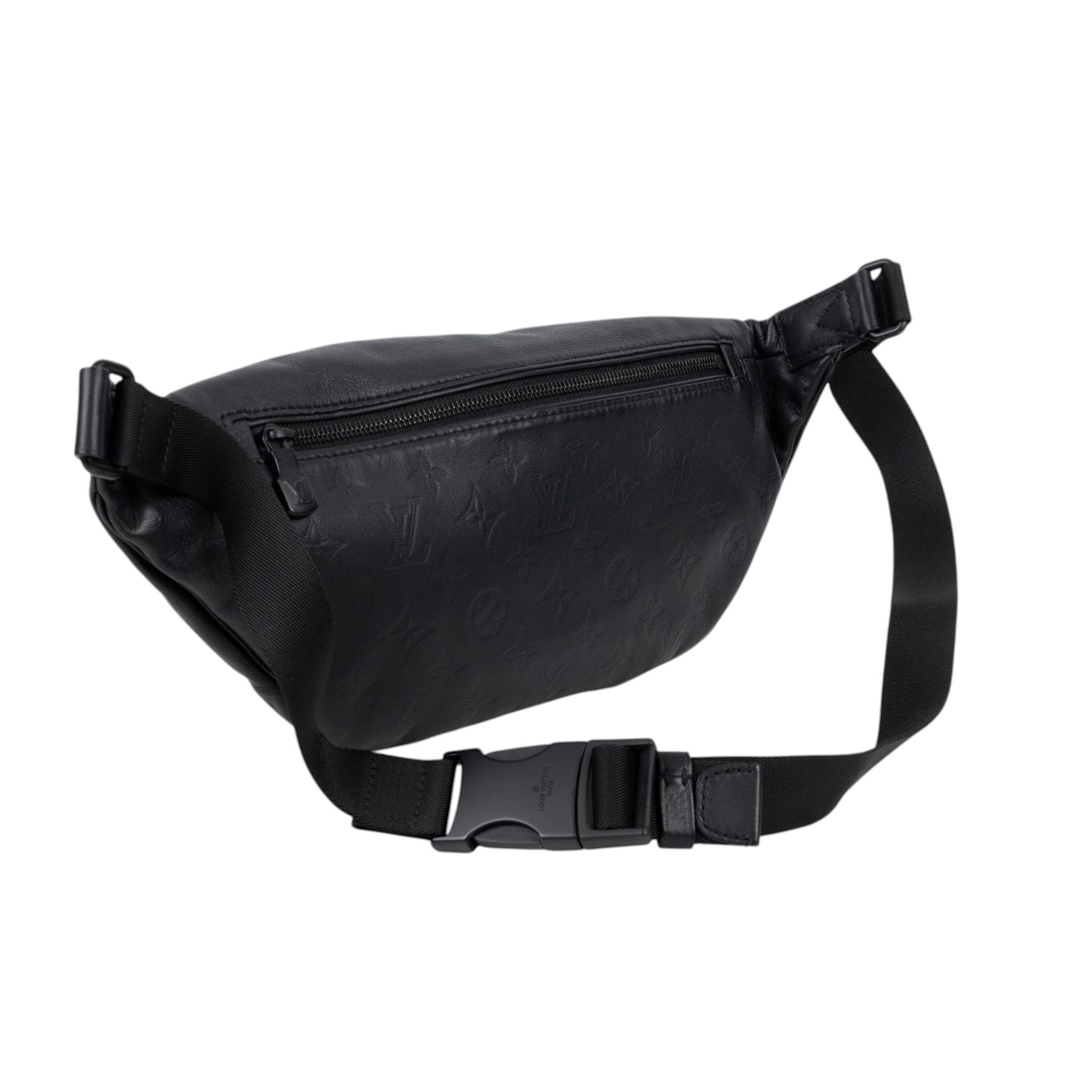 路易威登 LOUIS VUITTON Discovery 壓花小牛皮 腰包 黑色 M44388 晶片款 黑原花壓紋DISCOVERY腰包 防塵袋