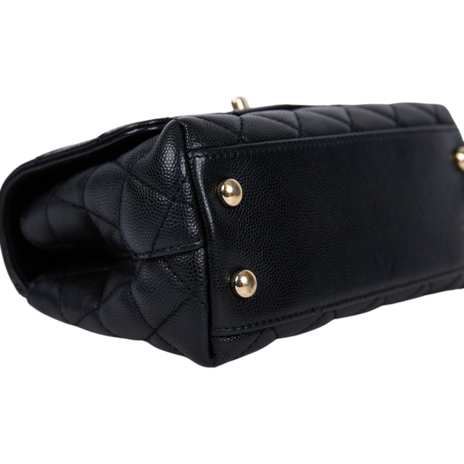 香奈兒 CHANEL Handle 迷你 手提 口蓋包 AS2215 B05061 晶片款 黑金COCO HANDLE MINI 原廠盒子/防塵袋/查碼圖