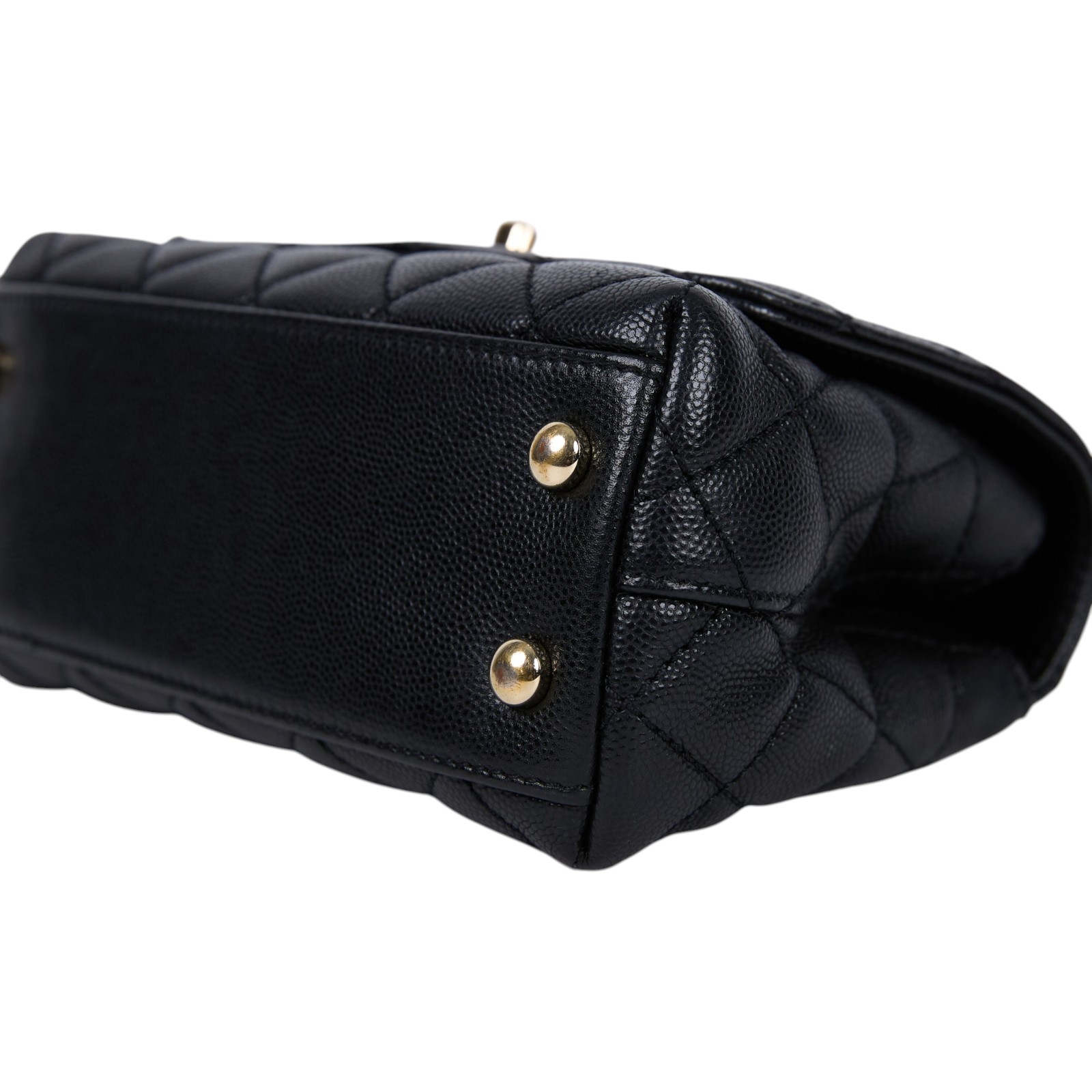 香奈兒 CHANEL Handle 迷你 手提 口蓋包 AS2215 B05061 晶片款 黑金COCO HANDLE MINI 原廠盒子/防塵袋/查碼圖