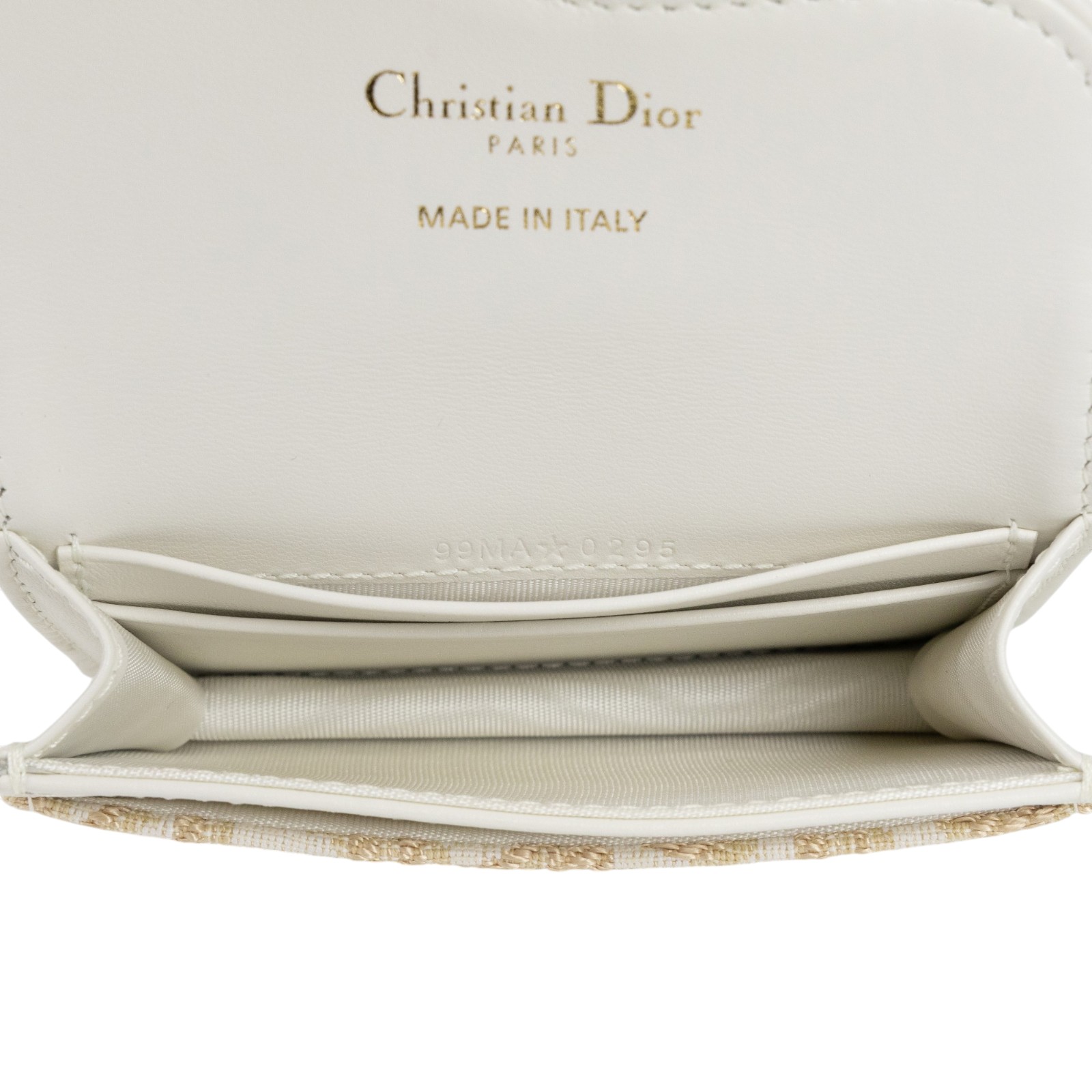 迪奧 CHRISTIAN DIOR Saddle Bloom 卡夾 S5611CQDL 米金緹花SADDLE卡包 原廠盒子/防塵袋/配送單