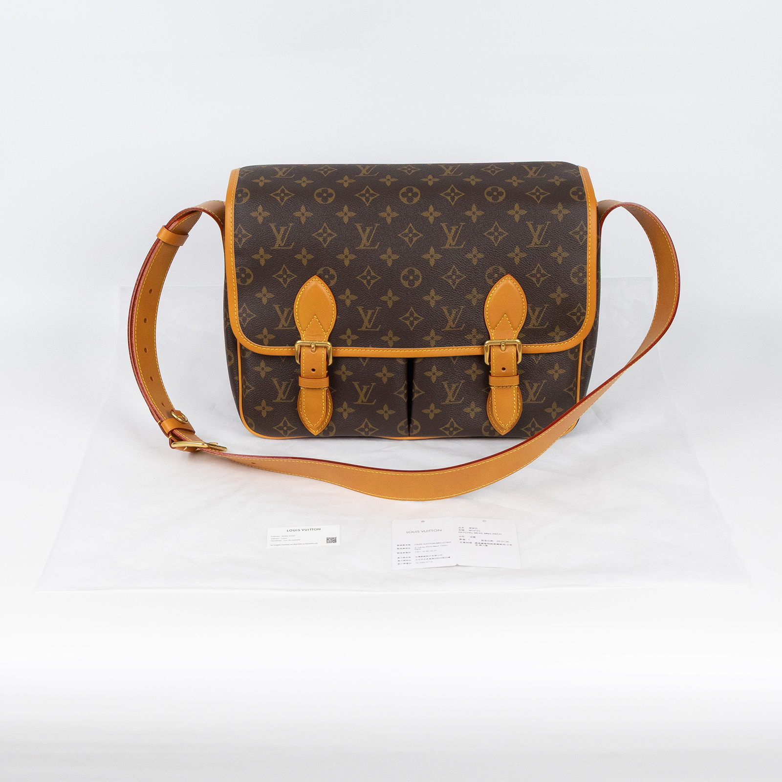 路易威登 LOUIS VUITTON Satchel Messenger 郵差包 斜背包 肩背包 M14723 晶片款  無附屬品