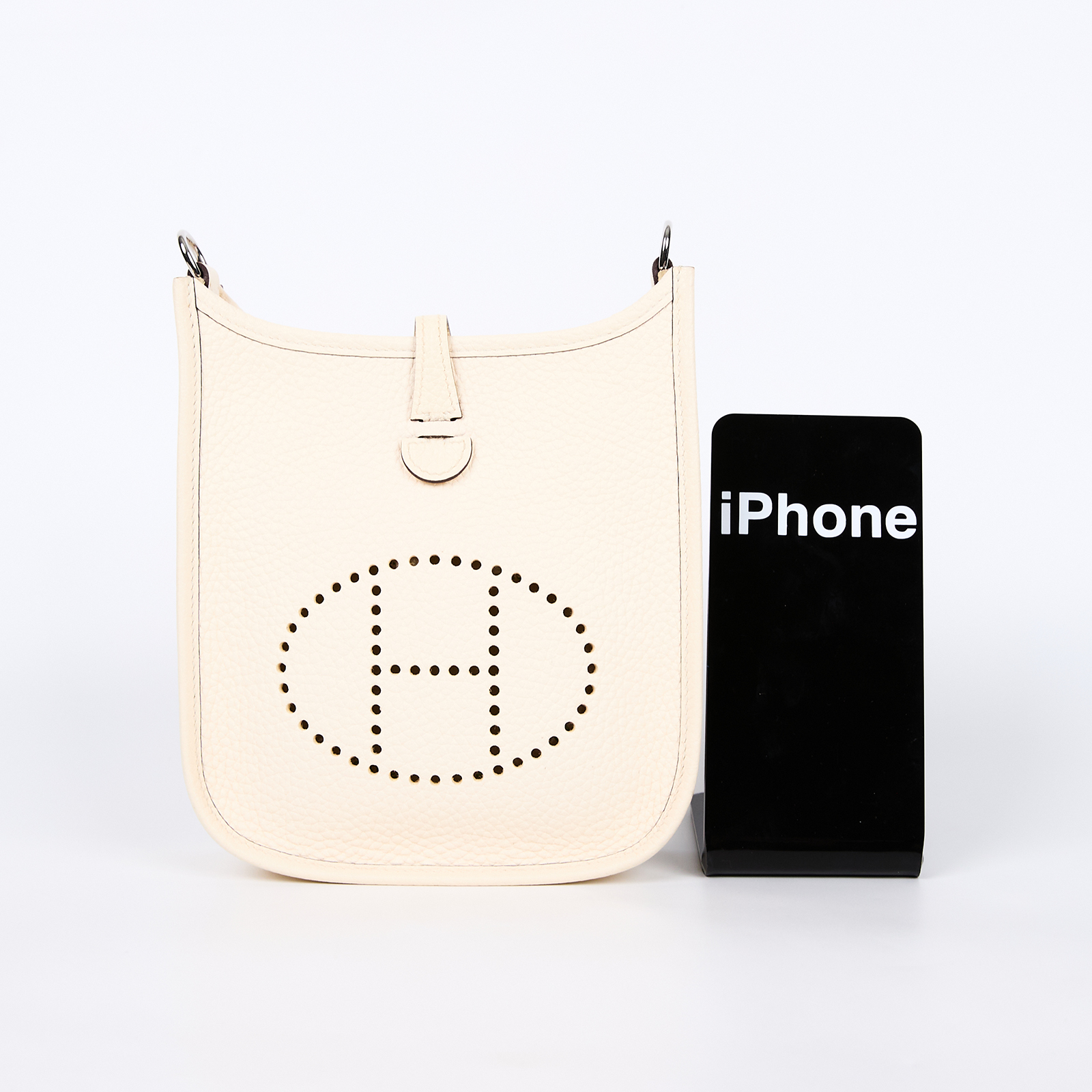 愛馬仕 Hermes Evelyne 16 Amazone bag 伊芙琳包 銀色五金 奶油白 H069426CKCP /ZMM 001 NF  原廠盒子/防塵袋/購買證明影本/背帶