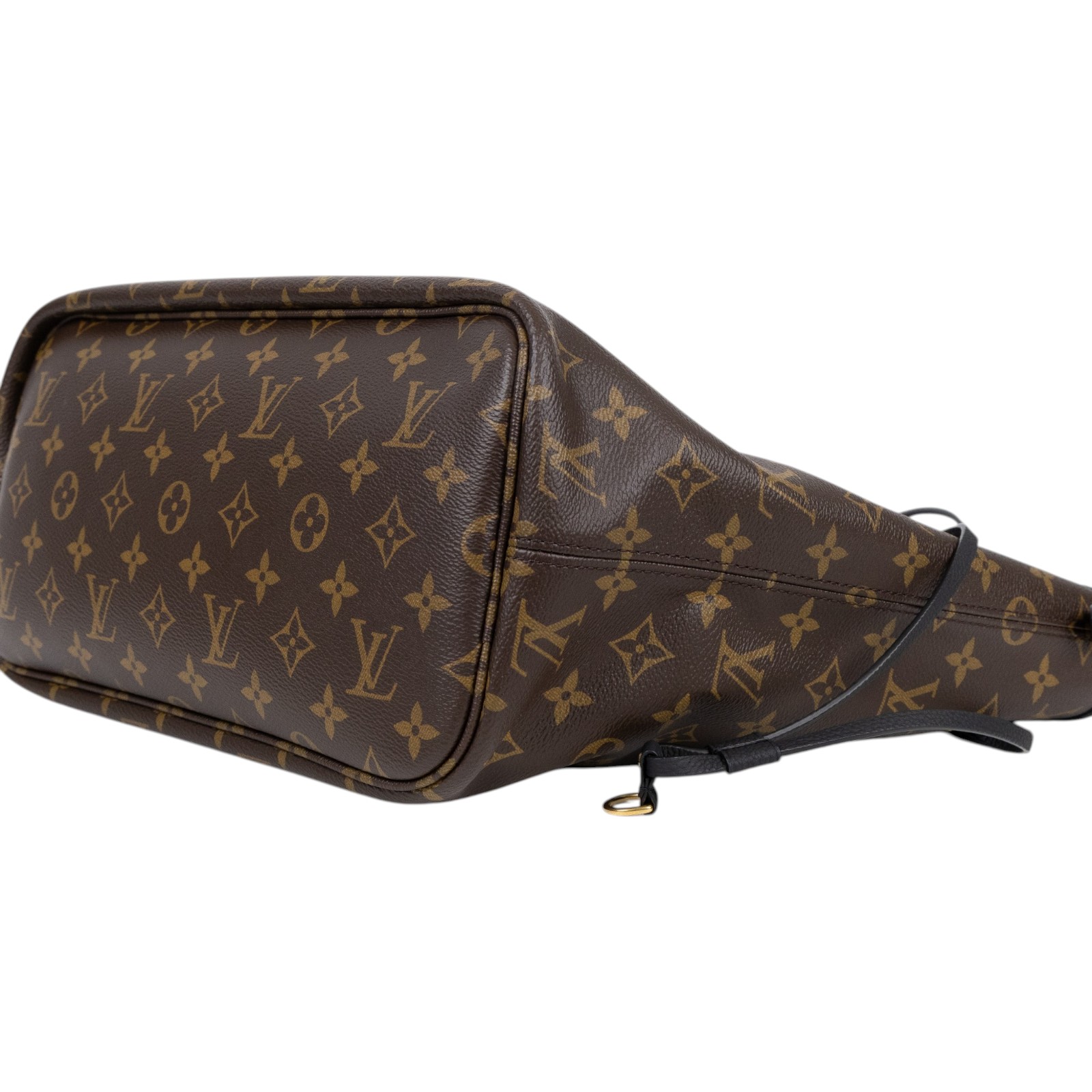 路易威登 LOUIS VUITTON Neverfull Inside Out MM 老花 牛皮 肩背包 雙面 黑色 M11946 晶片款  原廠盒子/防塵袋/購買證明