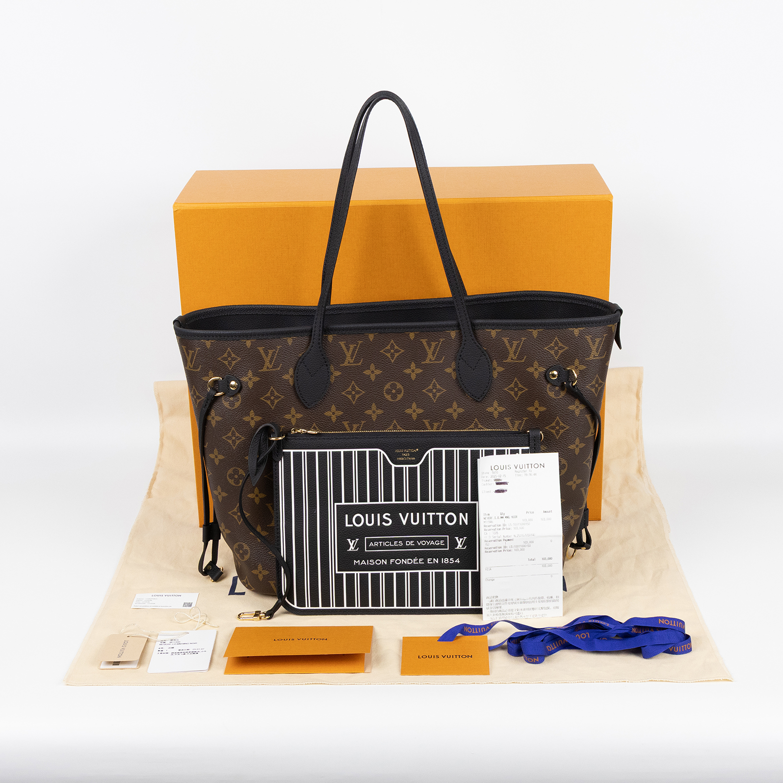 路易威登 LOUIS VUITTON Neverfull Inside Out MM 老花 牛皮 肩背包 雙面 黑色 M11946 晶片款  原廠盒子/防塵袋/購買證明
