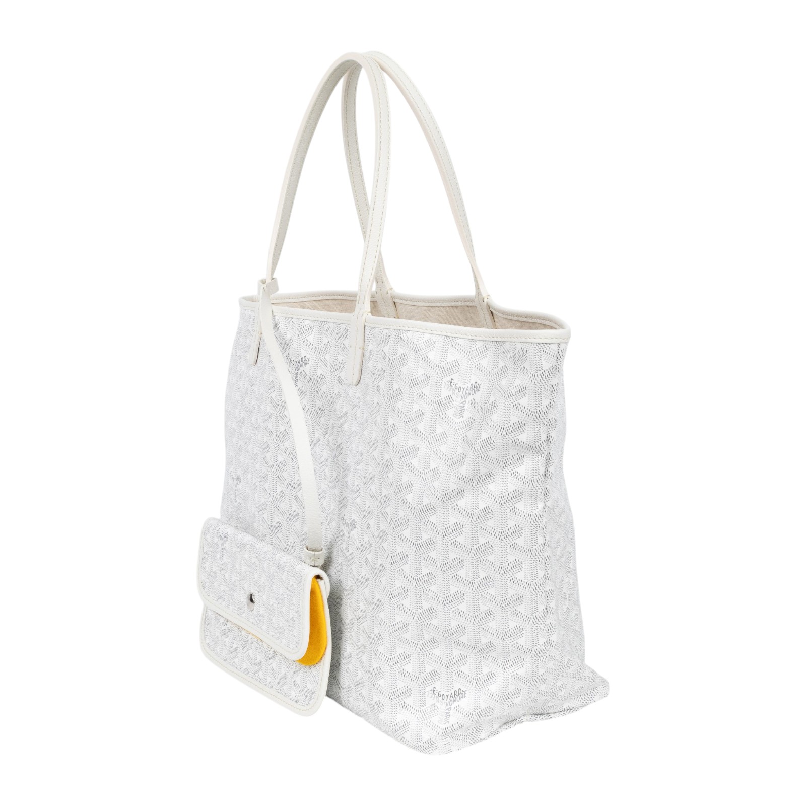 高雅德 GOYARD Saint Louis PM Bag 托特包 STLOUIPMLTY 白SAINT LOUIS  PM 防塵袋/國外購買證明