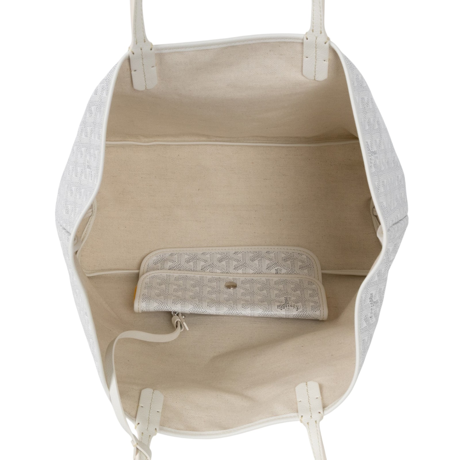 高雅德 GOYARD Saint Louis PM Bag 托特包 STLOUIPMLTY 白SAINT LOUIS  PM 防塵袋/國外購買證明