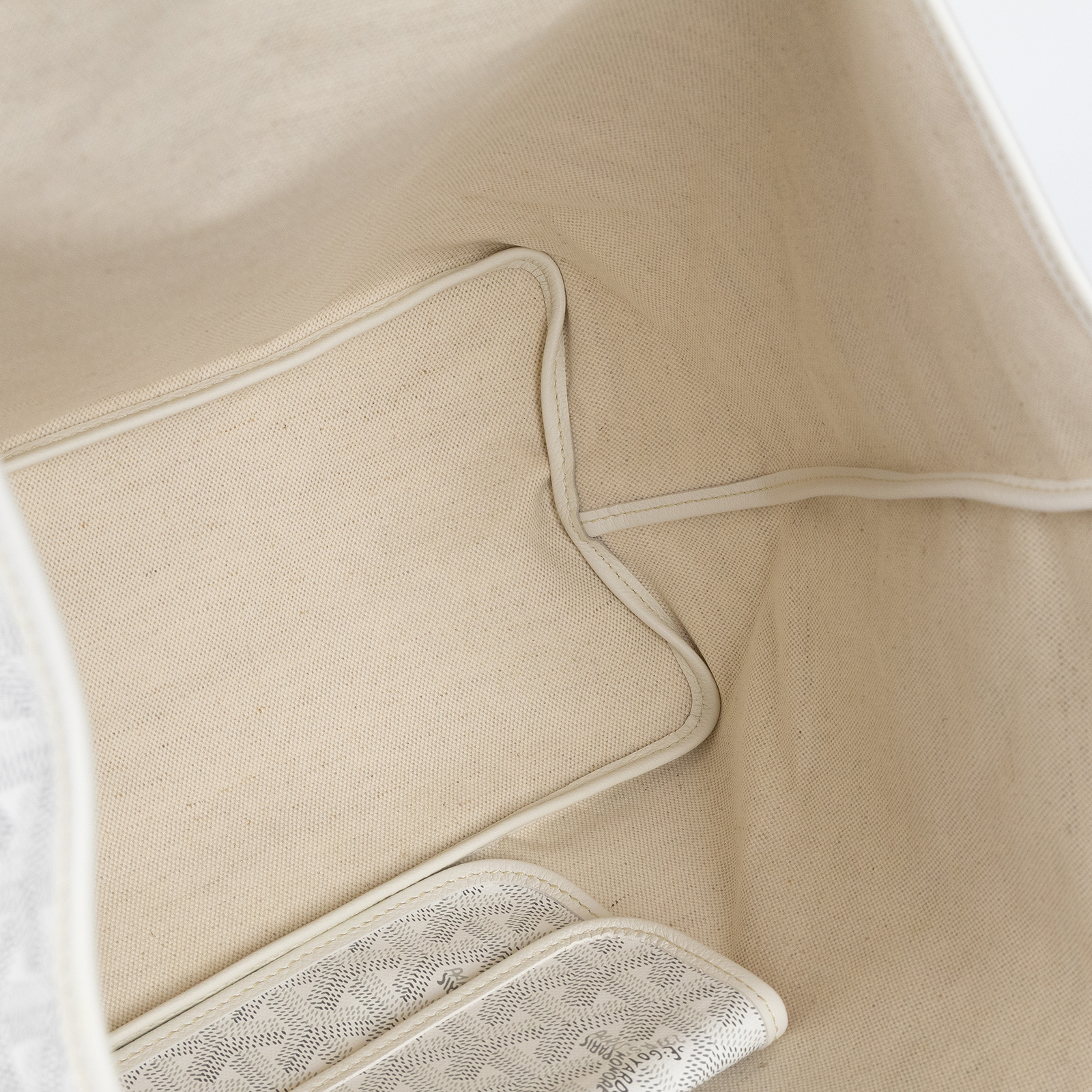 高雅德 GOYARD Saint Louis PM Bag 托特包 STLOUIPMLTY 白SAINT LOUIS  PM 防塵袋/國外購買證明