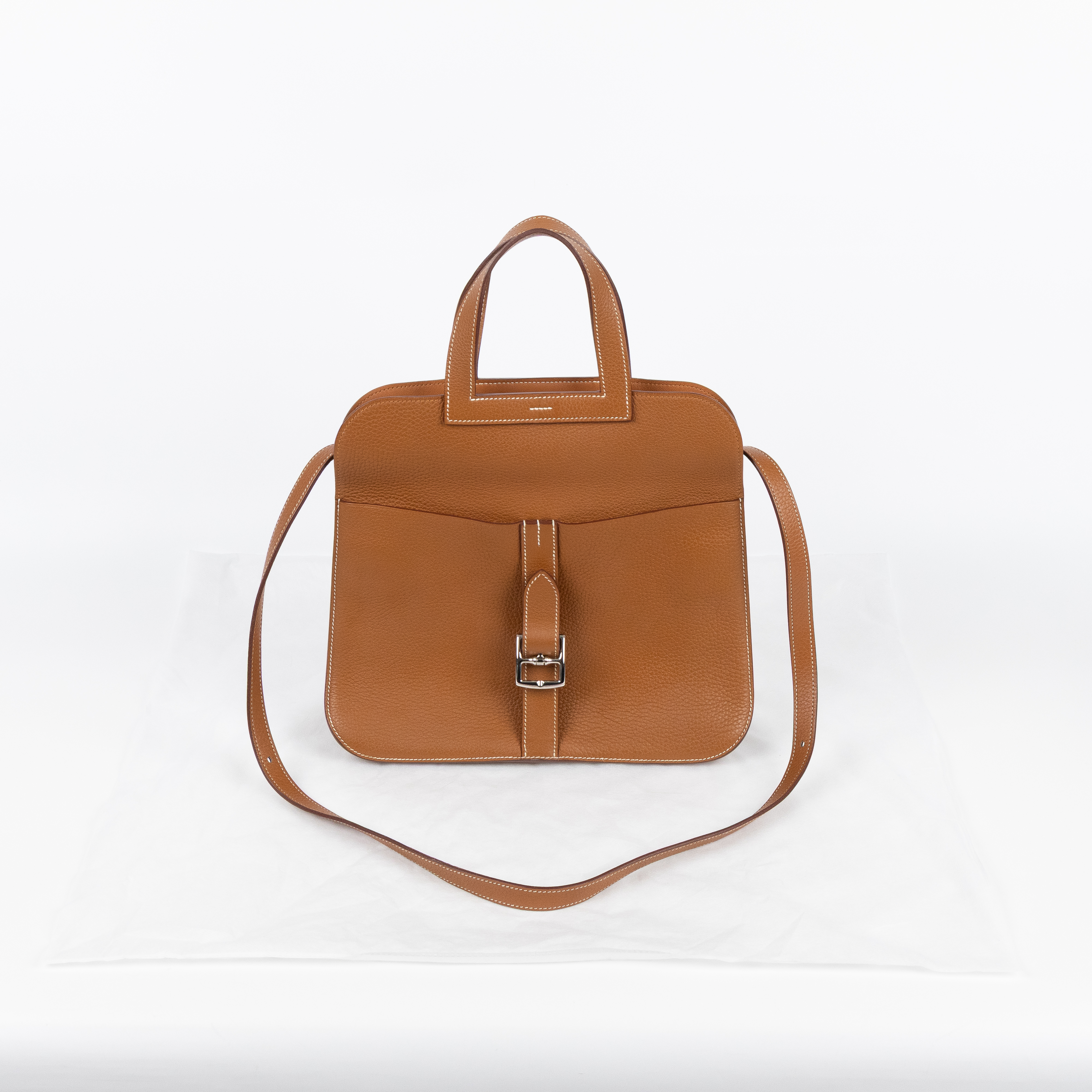 愛馬仕 Hermes Halzan 31 手拿 手提 肩背 斜背包 HZ31 T BT 006TD T刻金棕HALZAN31 無附屬品