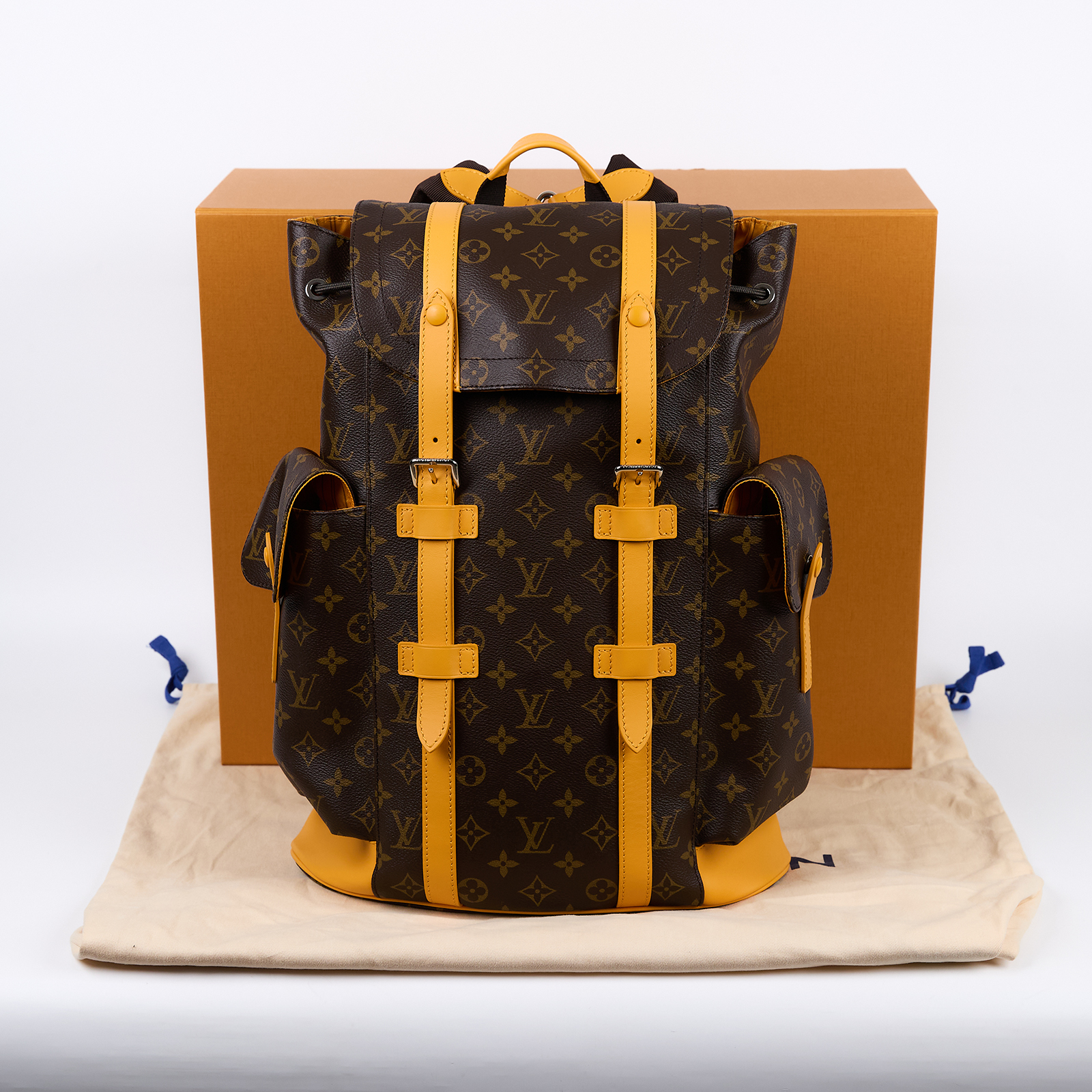 Christopher MM 後背包 雙肩包 晶片款 原花Christopher MM 後背包 原廠盒子/防塵袋