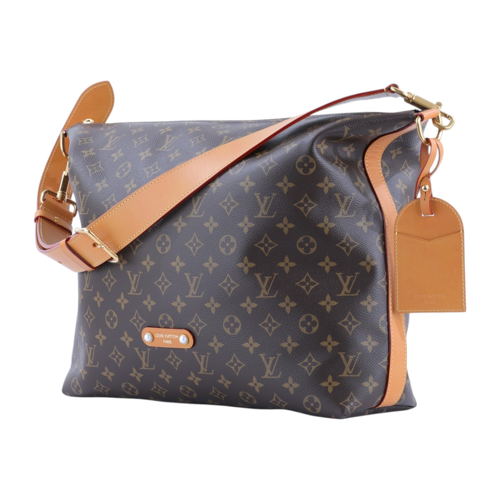 路易威登 LOUIS VUITTON Vagabond Hobo 肩背包 流浪包 M14018 晶片款 原花Vagabond Hobo 原廠盒子/防塵袋