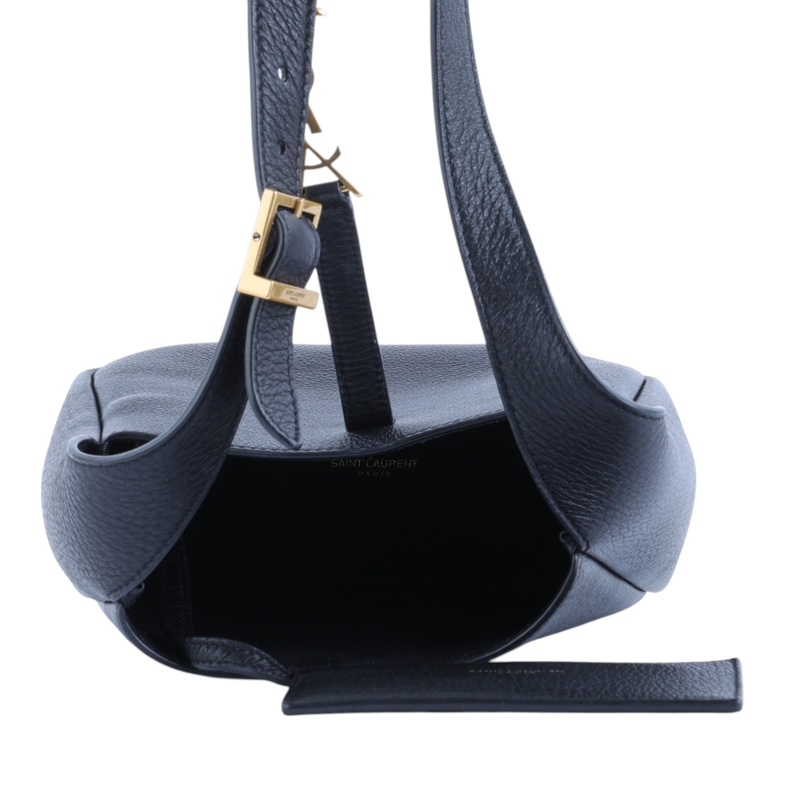 聖羅蘭 YSL SAINT LAURENT LE 5 À 7 柔軟粒面皮革 Baby 手提包 809461AADUU  原廠盒子/防塵袋