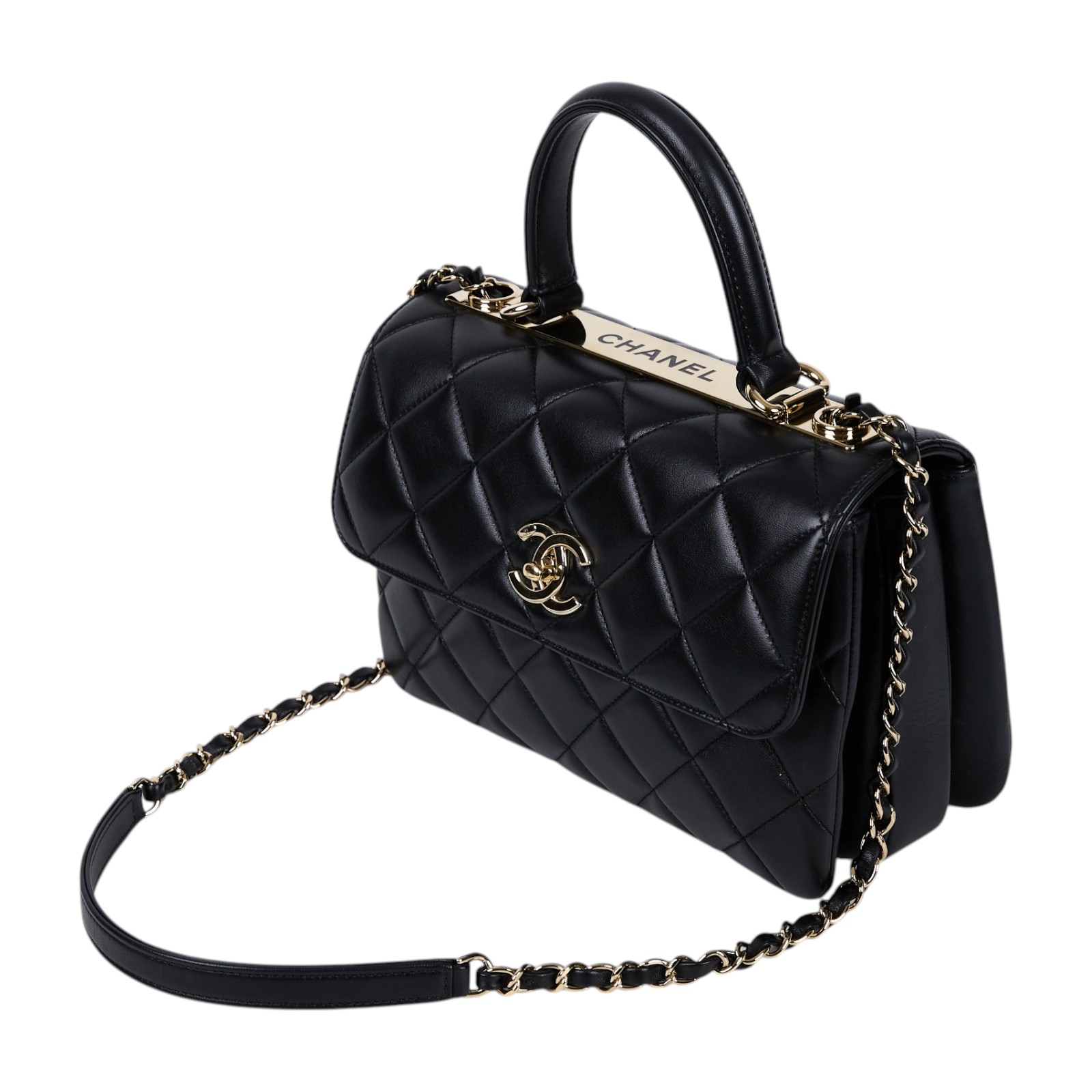 香奈兒 CHANEL Trendy 25 口蓋包 A92236 晶片款 黑羊TRENDY25 無附屬品