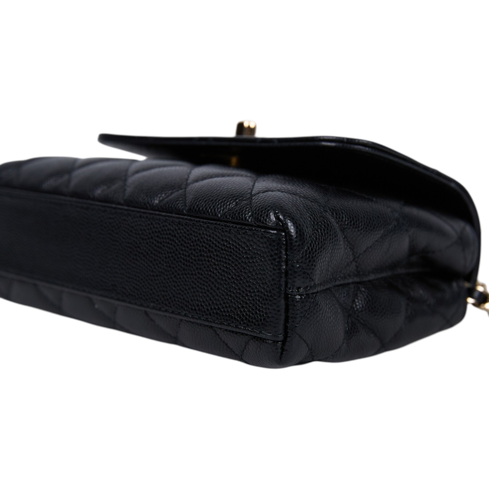 香奈兒 CHANEL Handle 手提 口蓋包 迷你 AP4244 B05061 晶片款 黑金荔枝COCO HANDLE MICRO 原廠盒子/防塵袋/購買證明