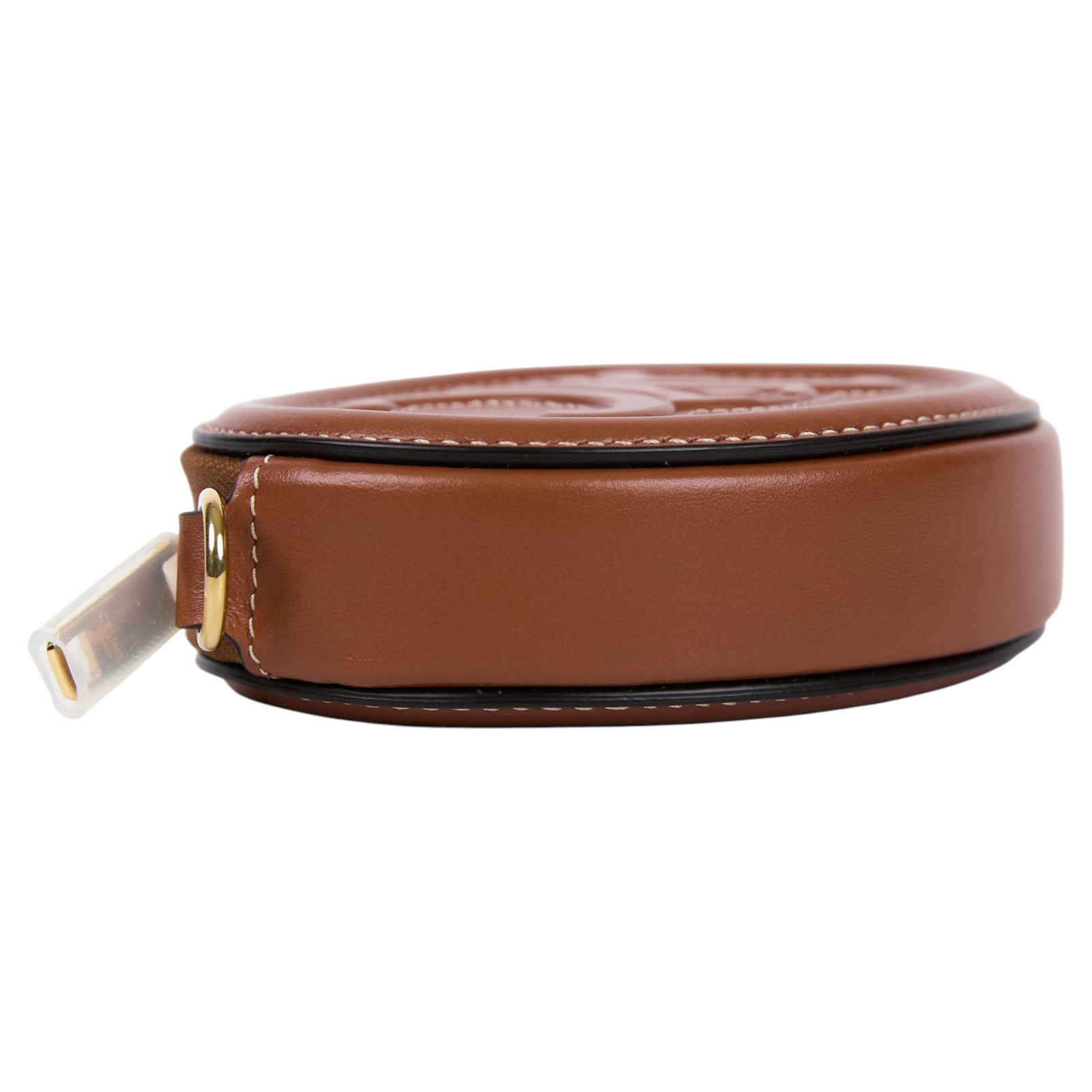 思琳 CELINE Triomphe 凱旋門 錢包 零錢包 手拿包 10I483DPQ 棕凱旋月餅零錢包 原廠盒子/防塵袋/國外購買證明影本