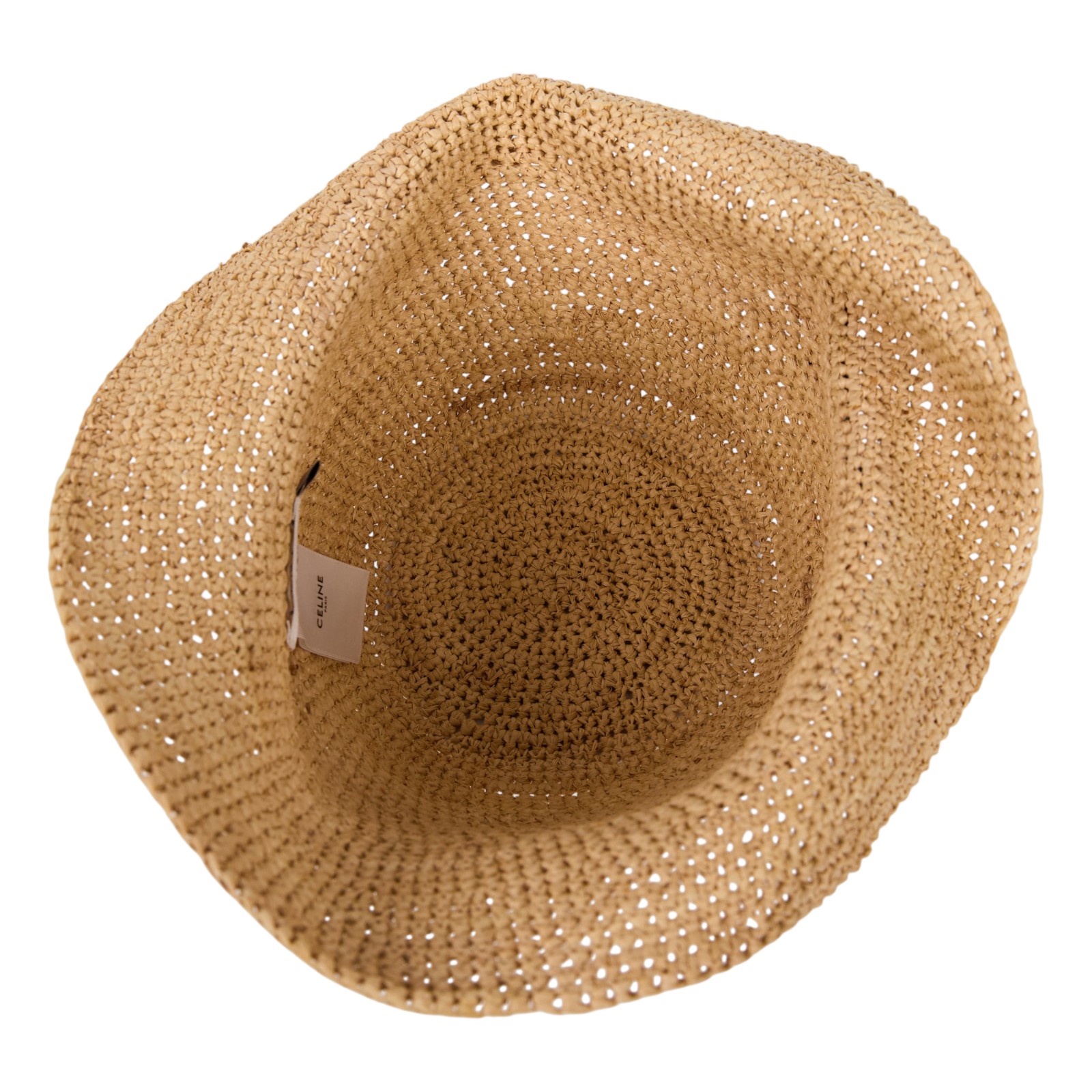 思琳 CELINE 凱旋門 拉菲草 漁夫帽 帽子 2AU9C517Q_L 凱旋草帽 防塵袋