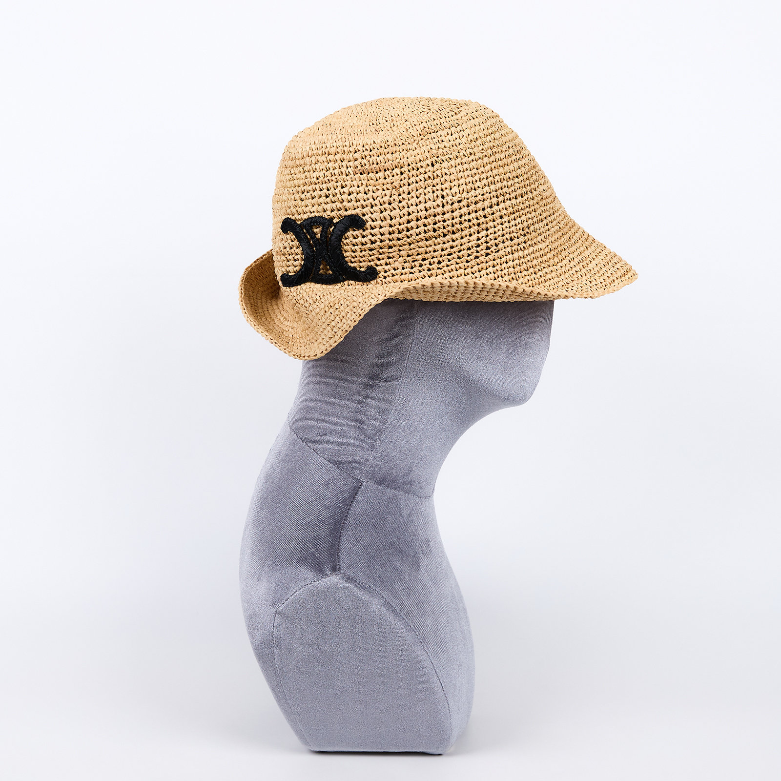 思琳 CELINE 凱旋門 拉菲草 漁夫帽 帽子 2AU9C517Q_L 凱旋草帽 防塵袋