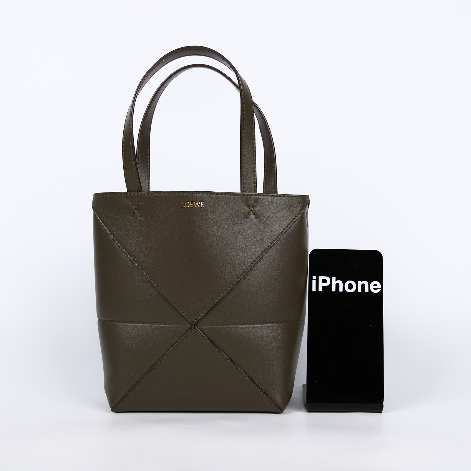 羅意威 LOEWE Mini Puzzle Fold Tote 肩背 手提包 迷你 A657V25X01 卡其綠PUZZLE FOLD MINI 防塵袋/背帶